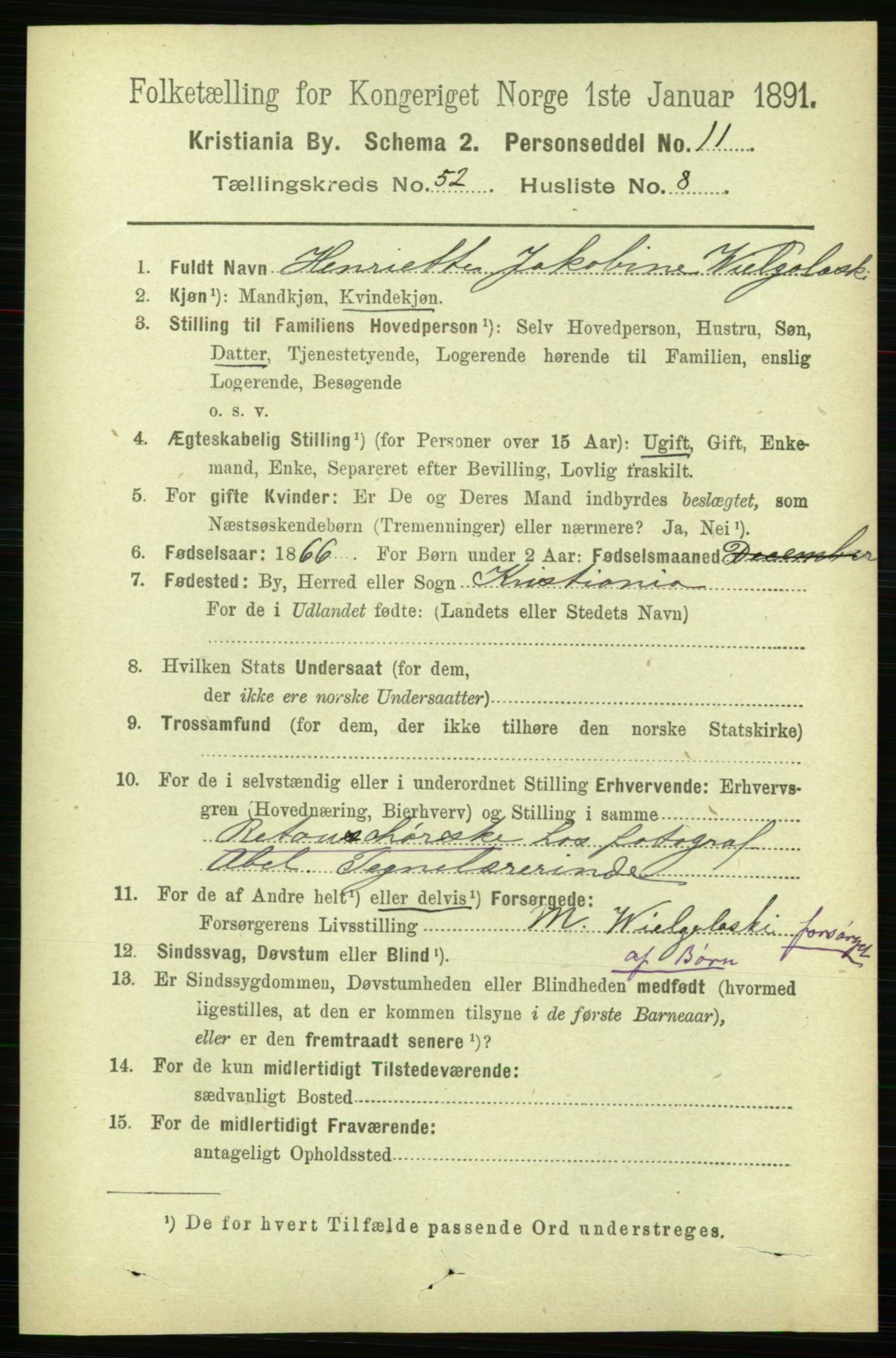 RA, 1891 census for 0301 Kristiania, 1891, p. 29732