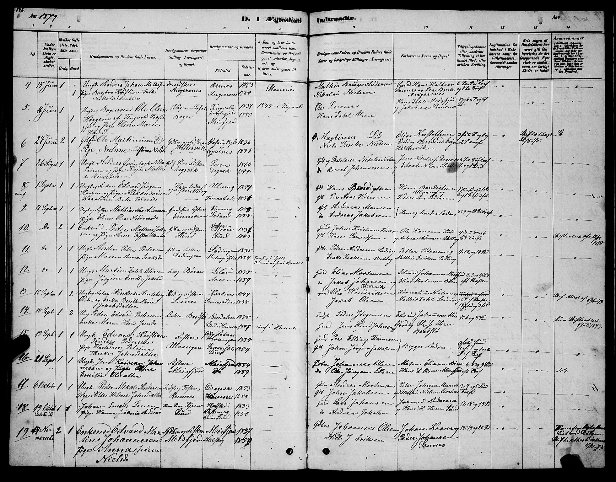 Ministerialprotokoller, klokkerbøker og fødselsregistre - Nordland, AV/SAT-A-1459/831/L0477: Parish register (copy) no. 831C04, 1878-1897, p. 146