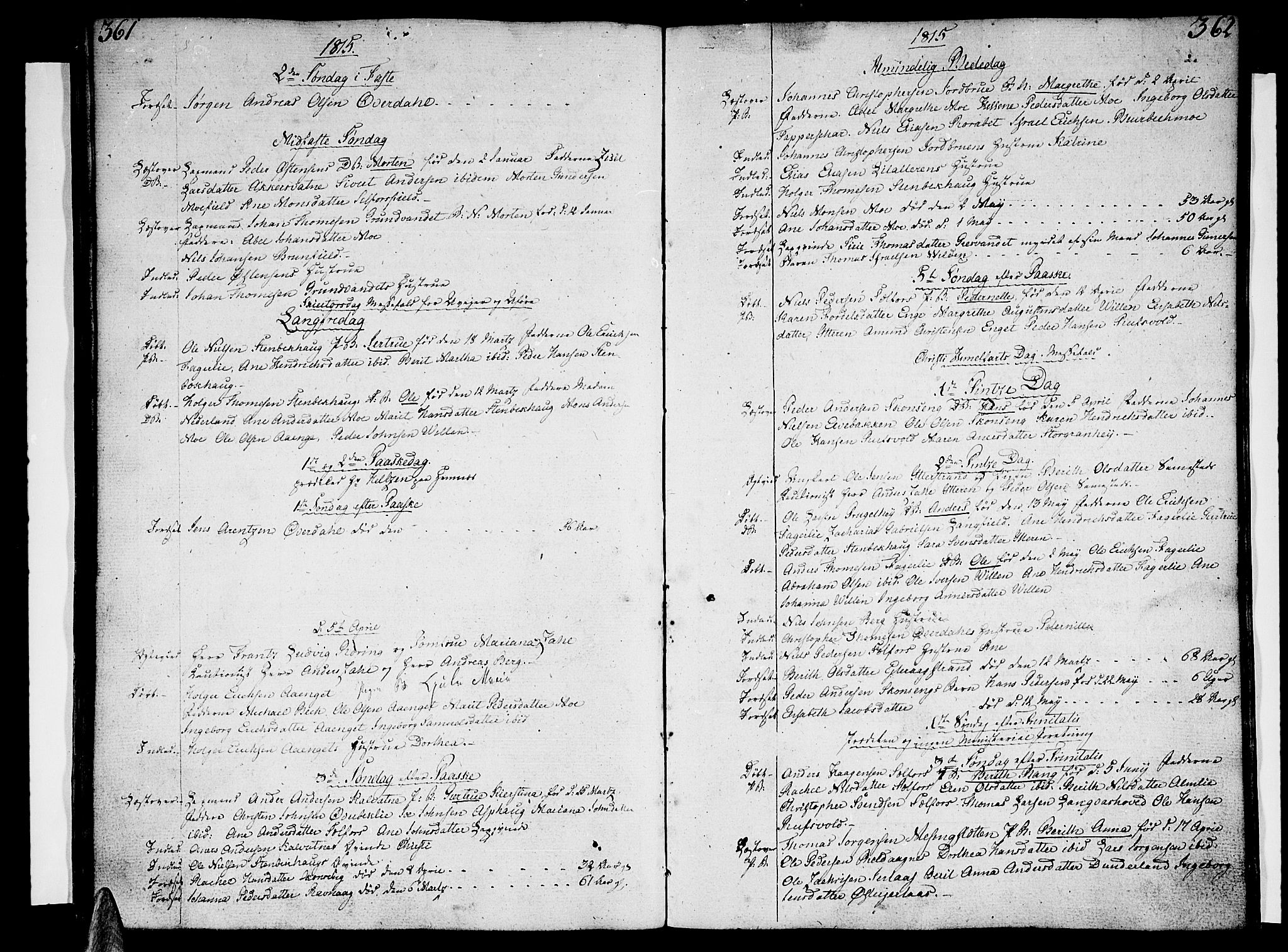 Ministerialprotokoller, klokkerbøker og fødselsregistre - Nordland, SAT/A-1459/825/L0351: Parish register (official) no. 825A06 /2, 1807-1819, p. 361-362