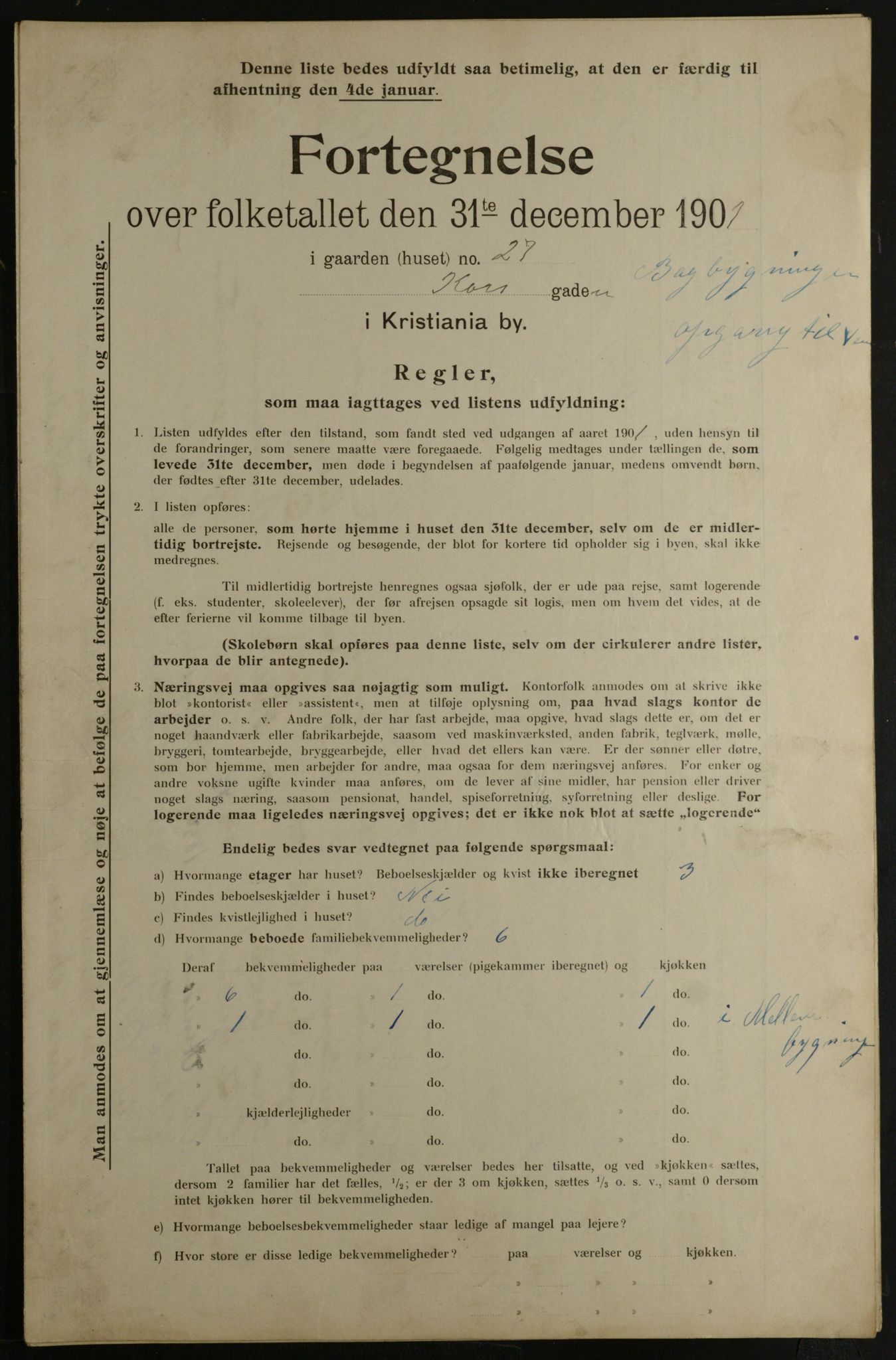 OBA, Municipal Census 1901 for Kristiania, 1901, p. 8235