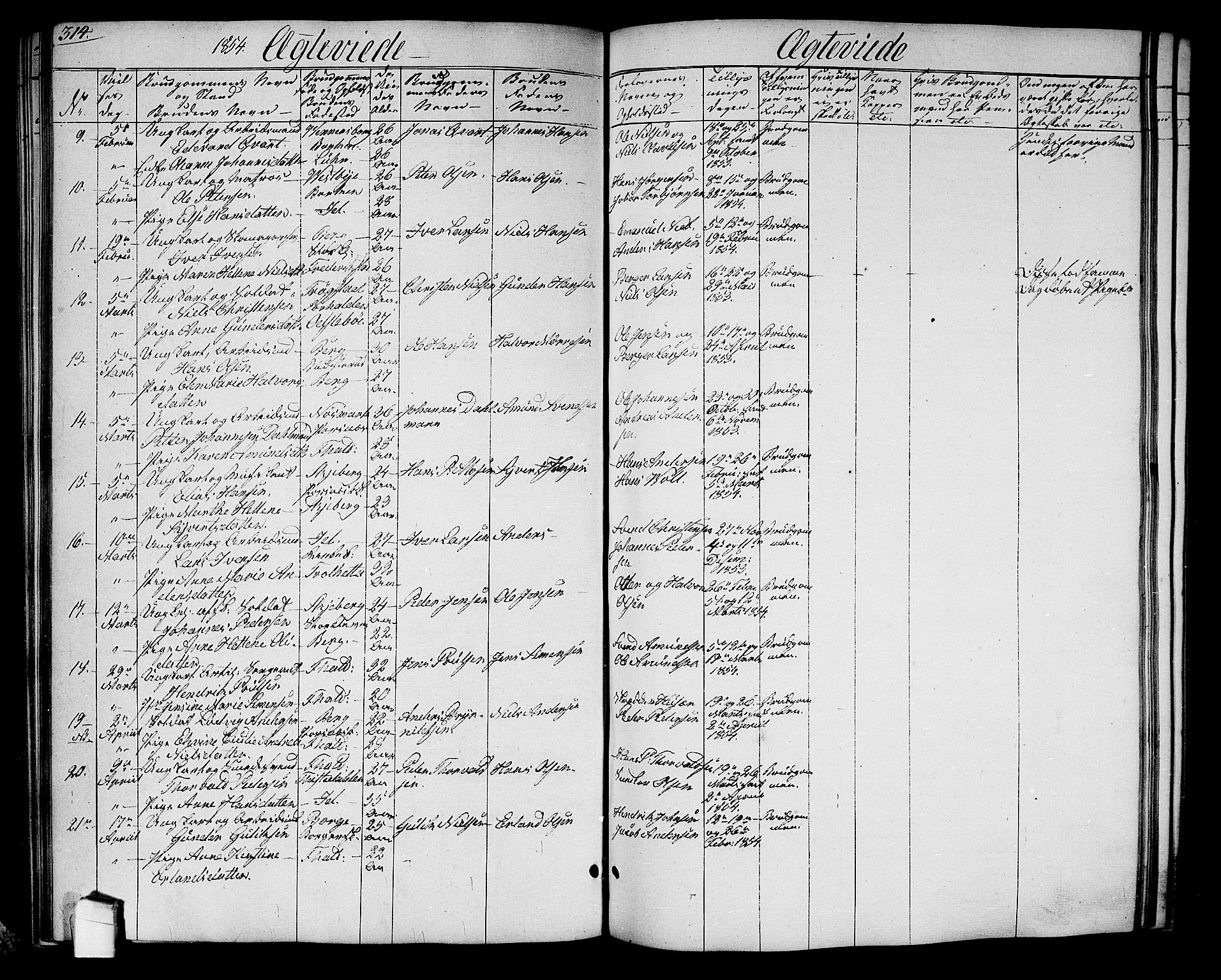 Halden prestekontor Kirkebøker, SAO/A-10909/G/Ga/L0004: Parish register (copy) no. 4, 1845-1854, p. 314