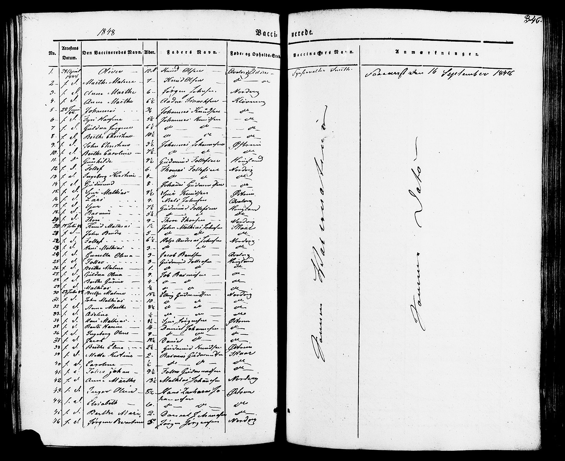 Torvastad sokneprestkontor, AV/SAST-A -101857/H/Ha/Haa/L0007: Parish register (official) no. A 7, 1838-1882, p. 346