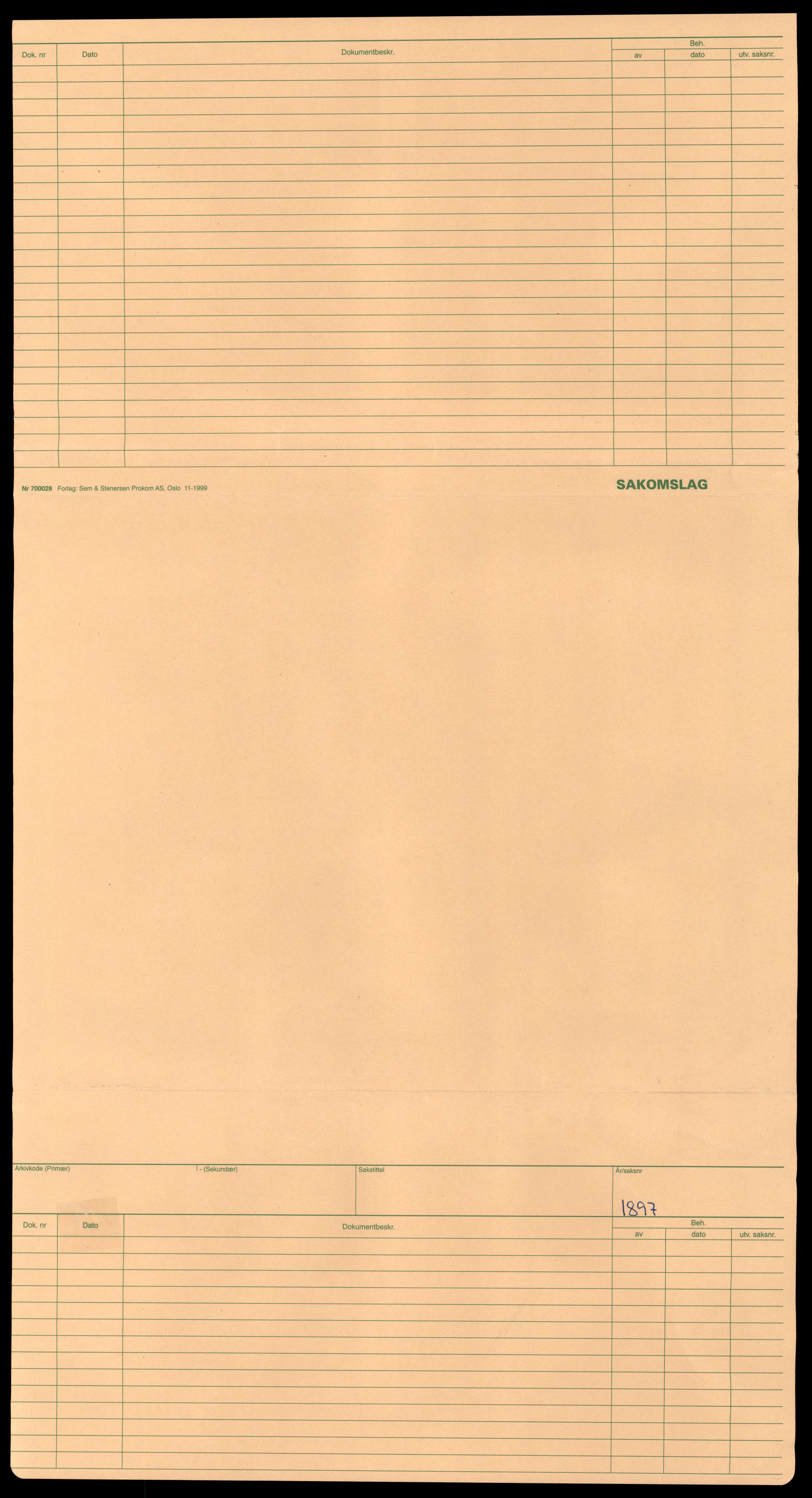 Volda Lærarskule, AV/SAT-A-5184/D/Da/L0040: Saksarkiv, 1897-1899, p. 1