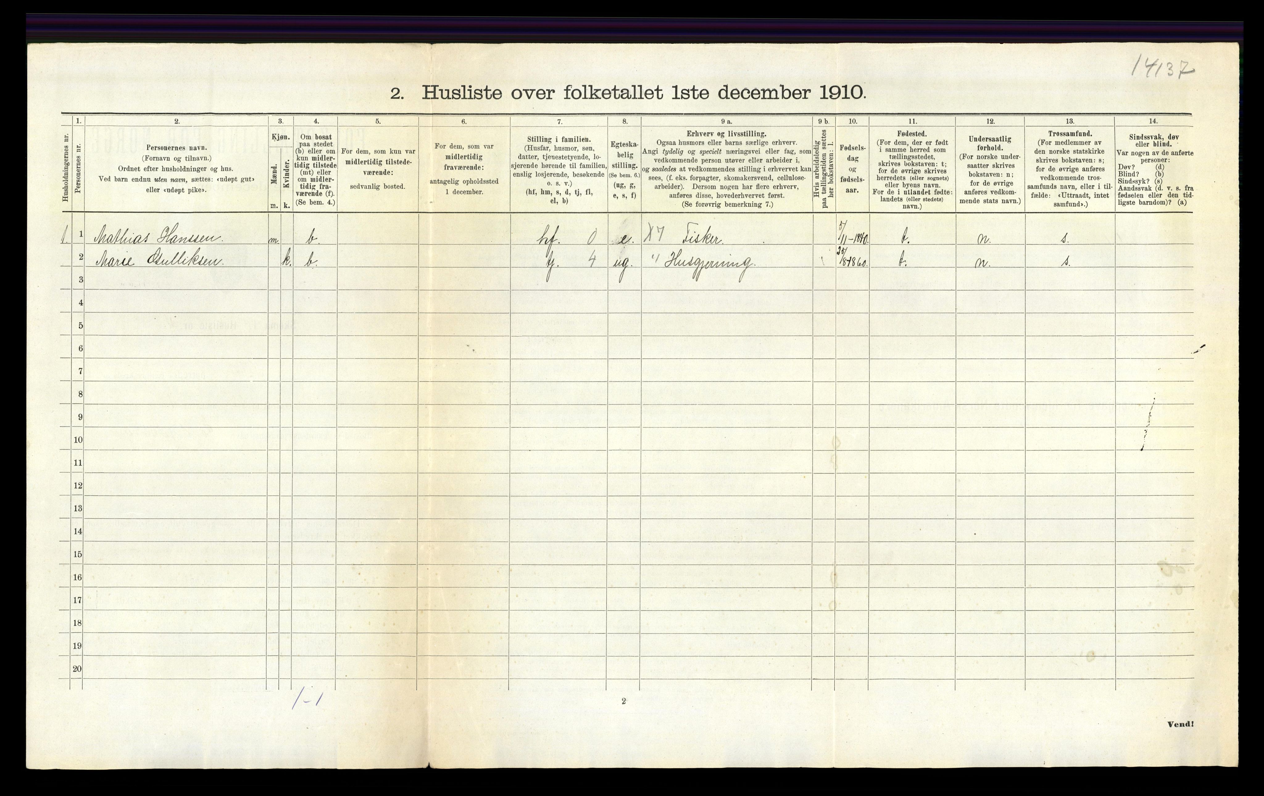 RA, 1910 census for Nøtterøy, 1910, p. 1851