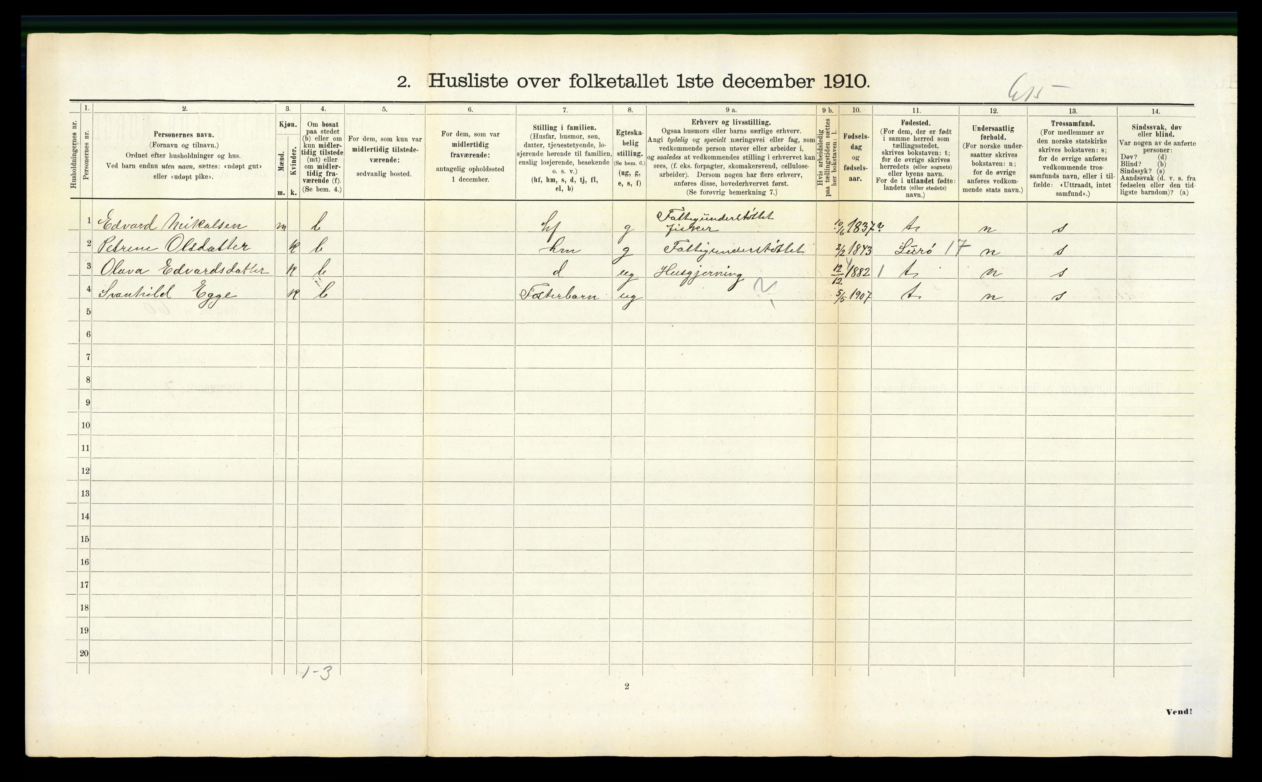 RA, 1910 census for Beitstad, 1910, p. 832