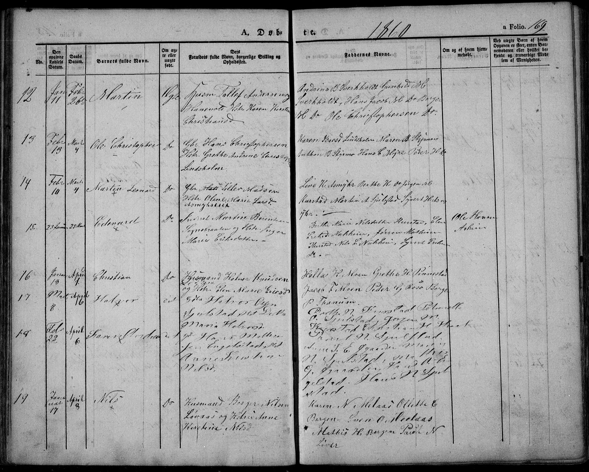 Lardal kirkebøker, SAKO/A-350/F/Fa/L0006: Parish register (official) no. I 6, 1835-1860, p. 169