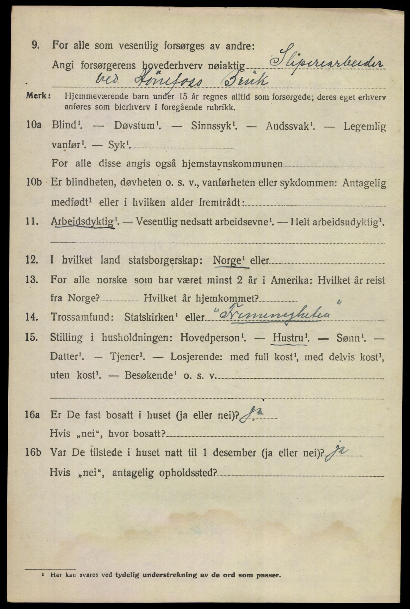 SAKO, 1920 census for Norderhov, 1920, p. 5301