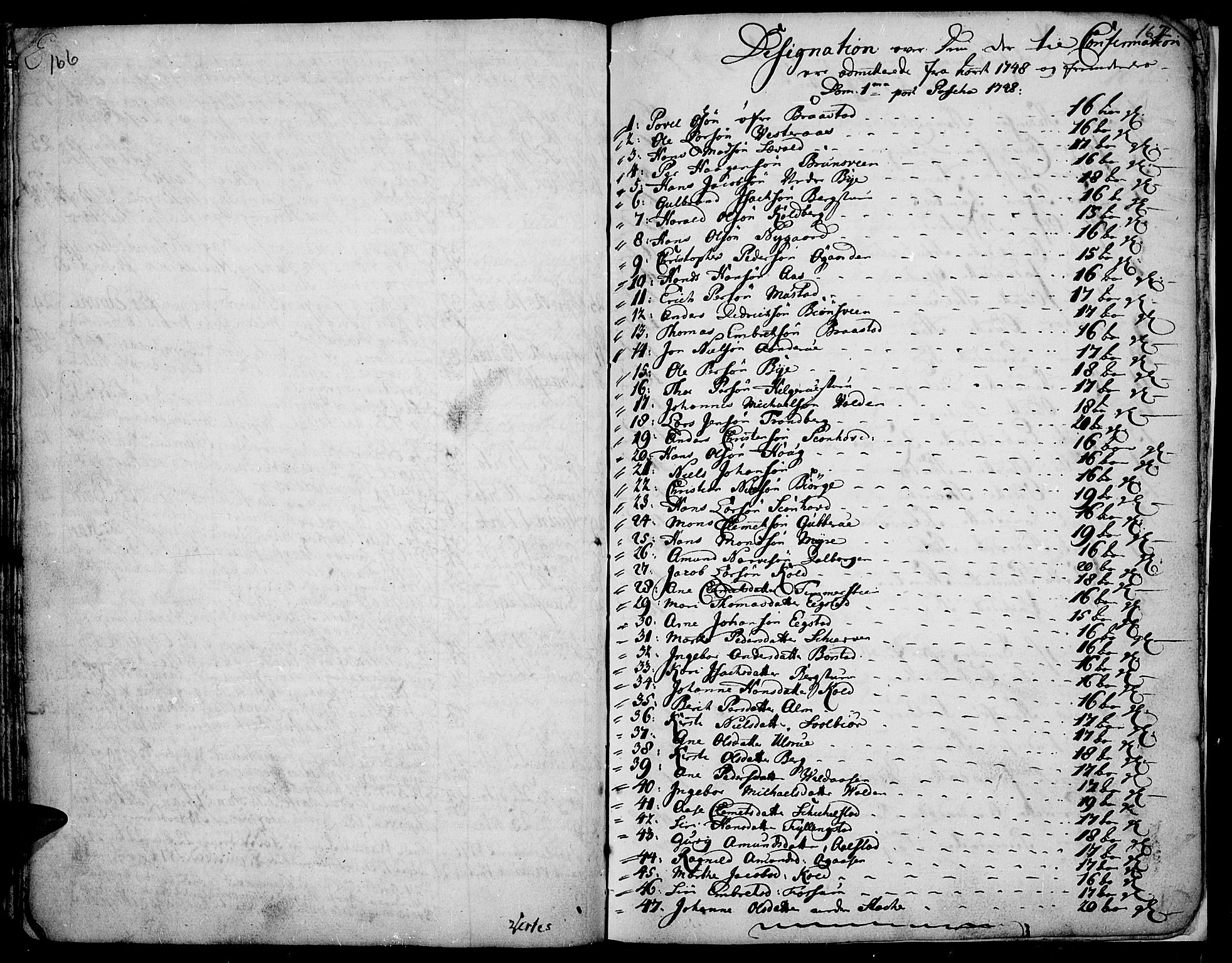 Vardal prestekontor, SAH/PREST-100/H/Ha/Haa/L0002: Parish register (official) no. 2, 1748-1776, p. 166-167