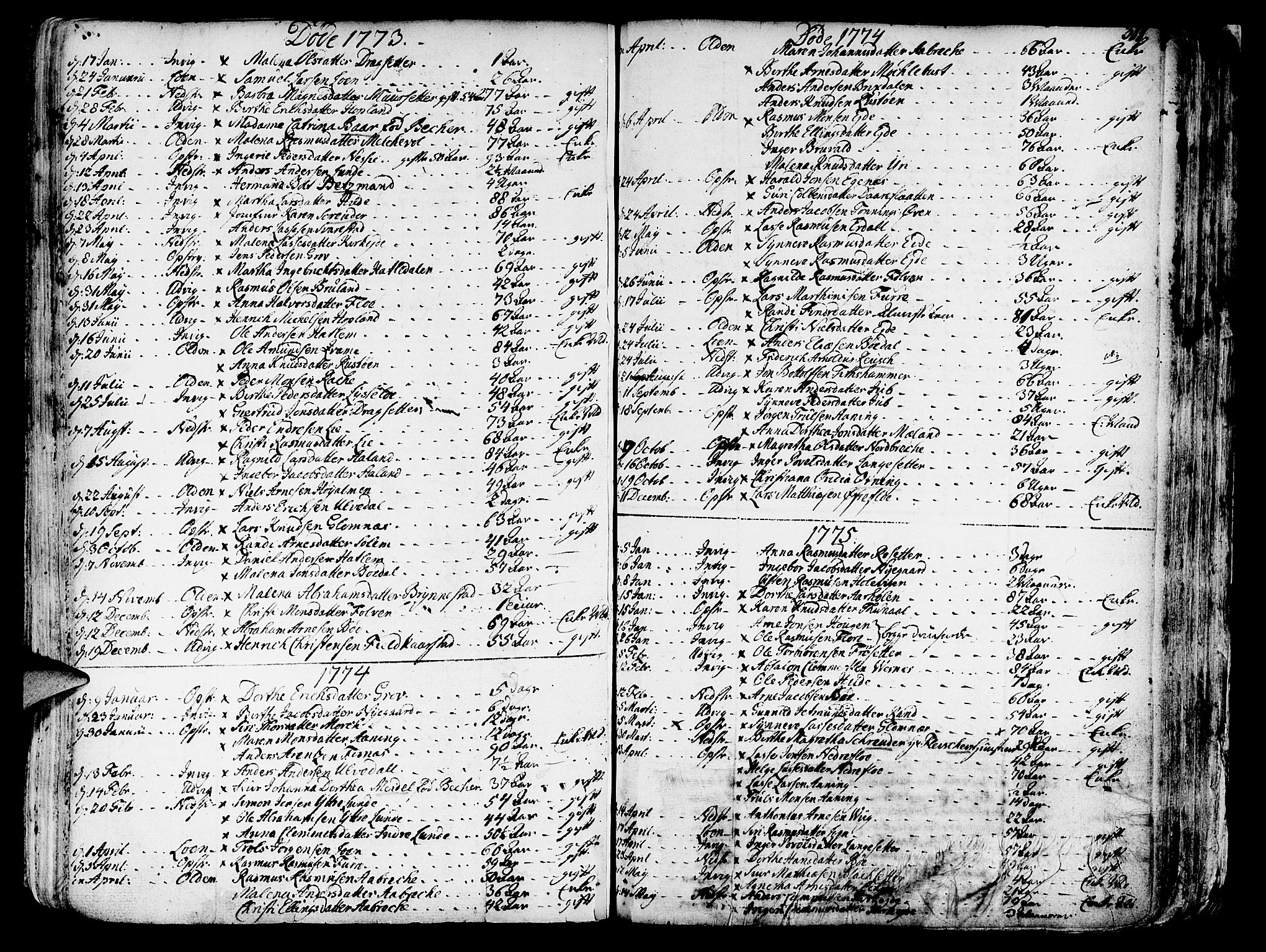 Innvik sokneprestembete, SAB/A-80501: Parish register (official) no. A 1, 1750-1816, p. 311