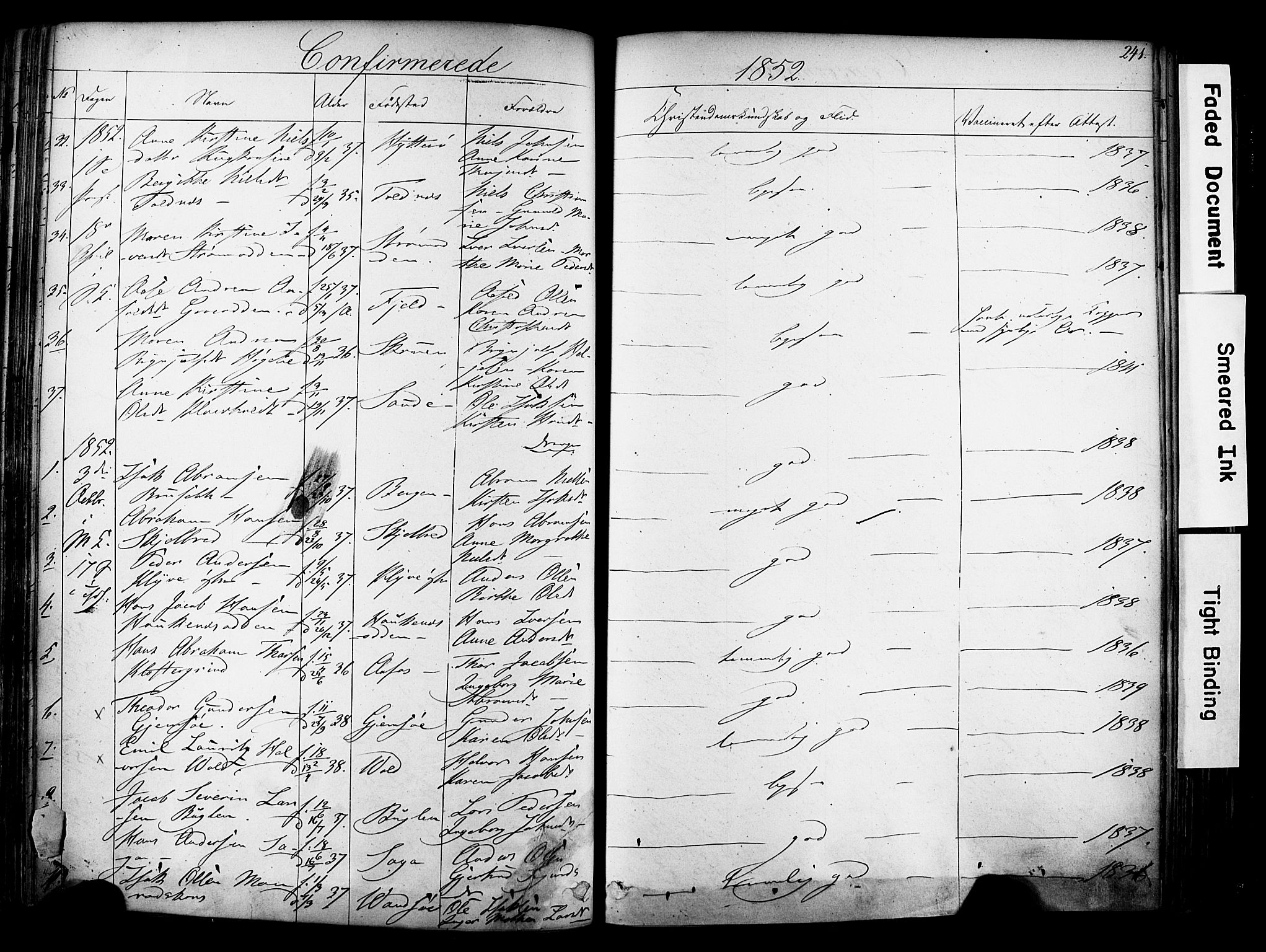 Solum kirkebøker, AV/SAKO-A-306/F/Fa/L0006: Parish register (official) no. I 6, 1844-1855, p. 241