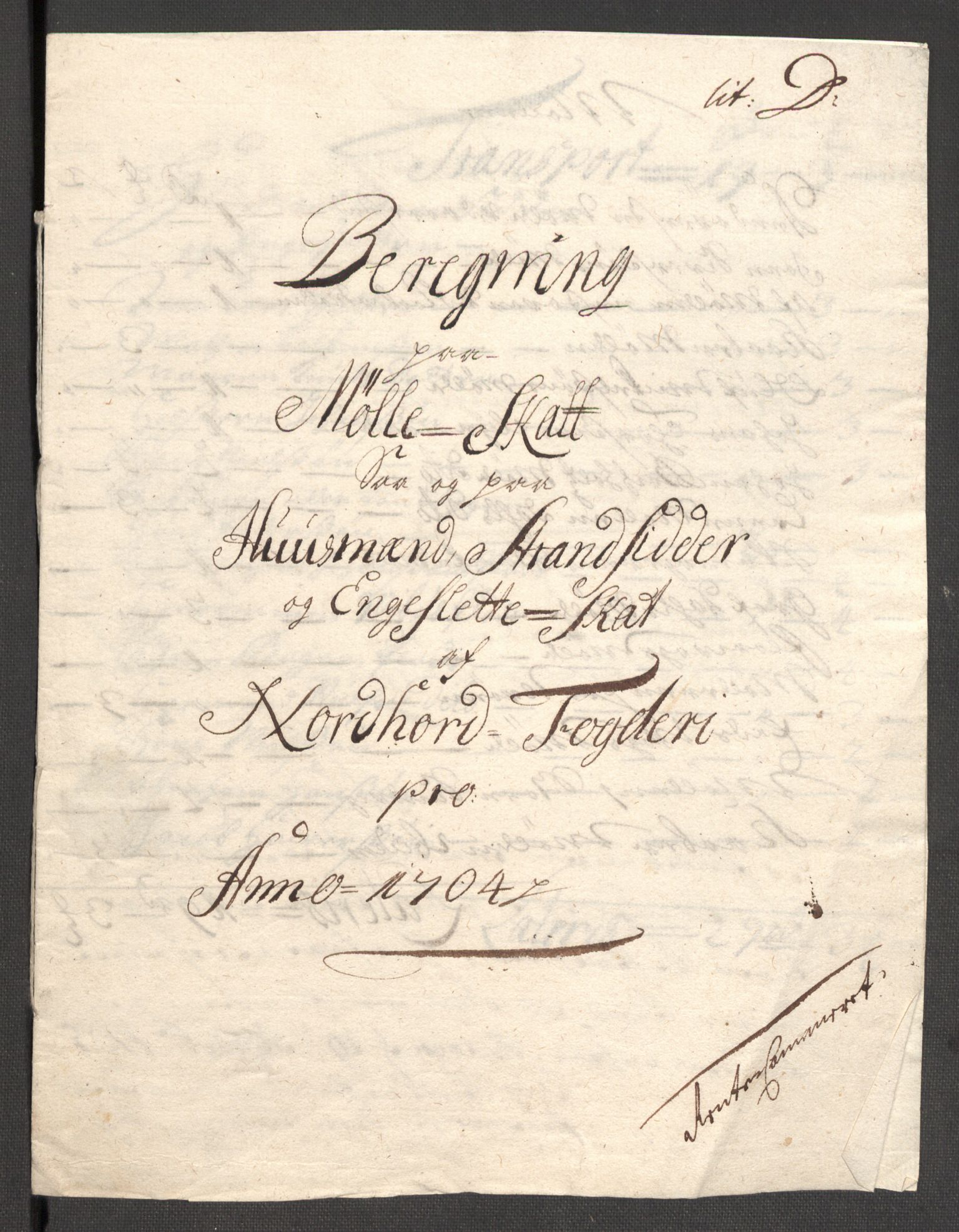 Rentekammeret inntil 1814, Reviderte regnskaper, Fogderegnskap, RA/EA-4092/R51/L3187: Fogderegnskap Nordhordland og Voss, 1704-1705, p. 139