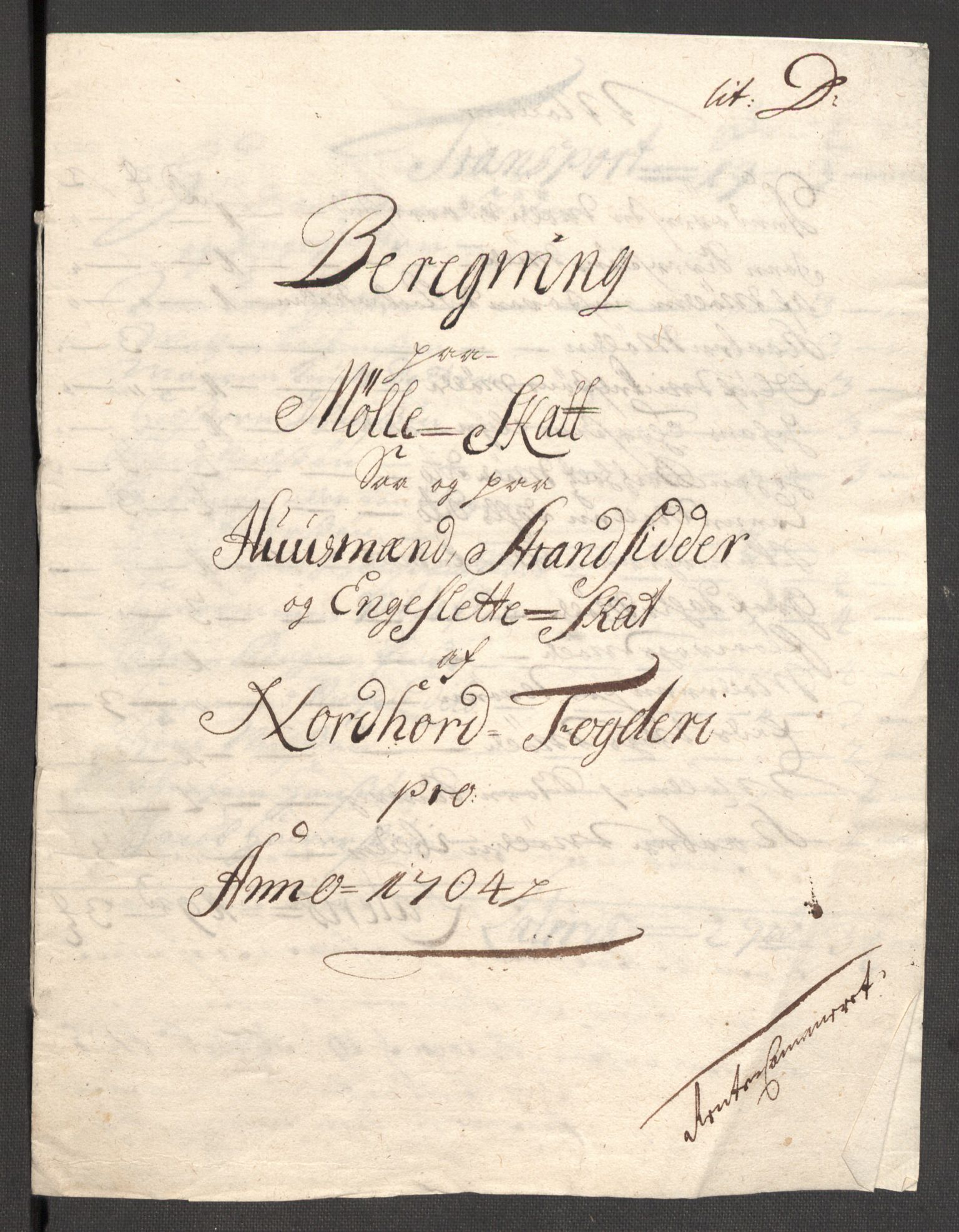 Rentekammeret inntil 1814, Reviderte regnskaper, Fogderegnskap, AV/RA-EA-4092/R51/L3187: Fogderegnskap Nordhordland og Voss, 1704-1705, p. 139
