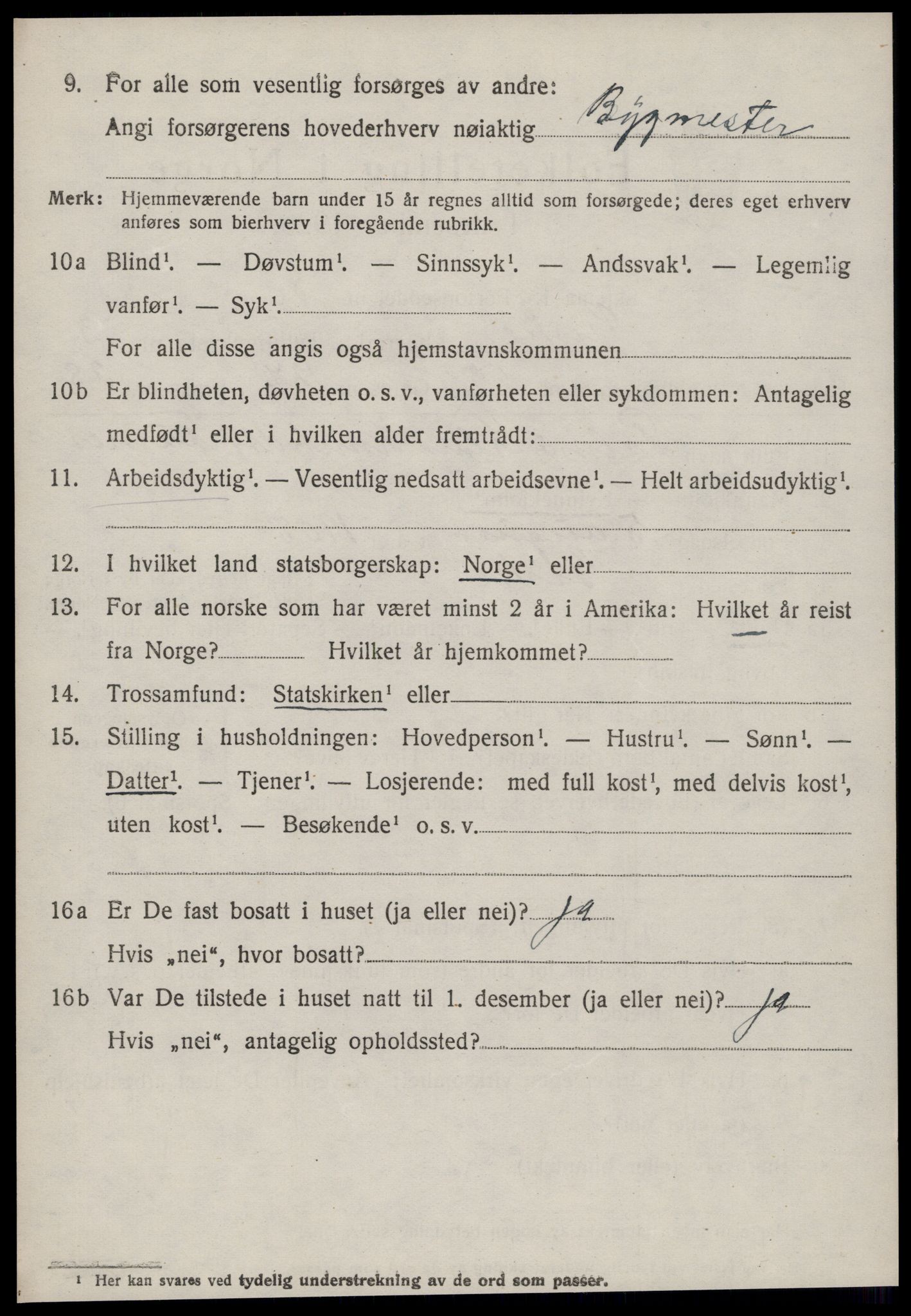 SAT, 1920 census for Giske, 1920, p. 2581
