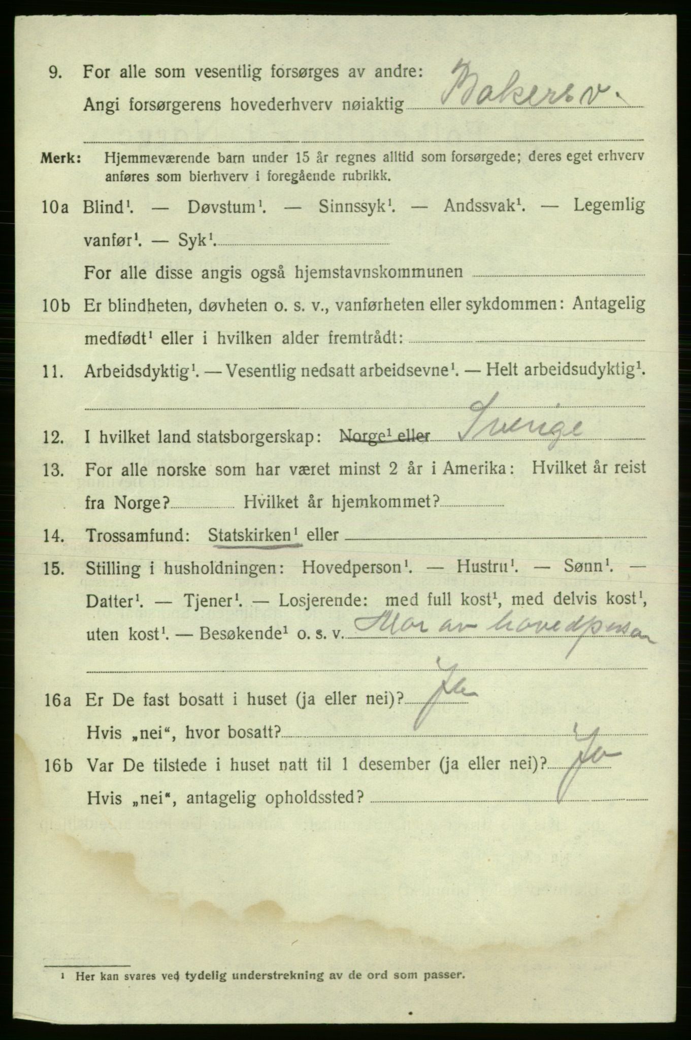 SAO, 1920 census for Fredrikshald, 1920, p. 17142