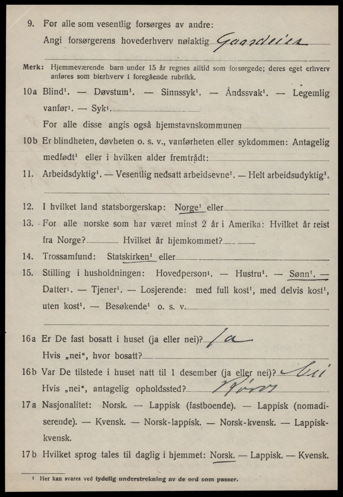 SAT, 1920 census for Røros, 1920, p. 7365