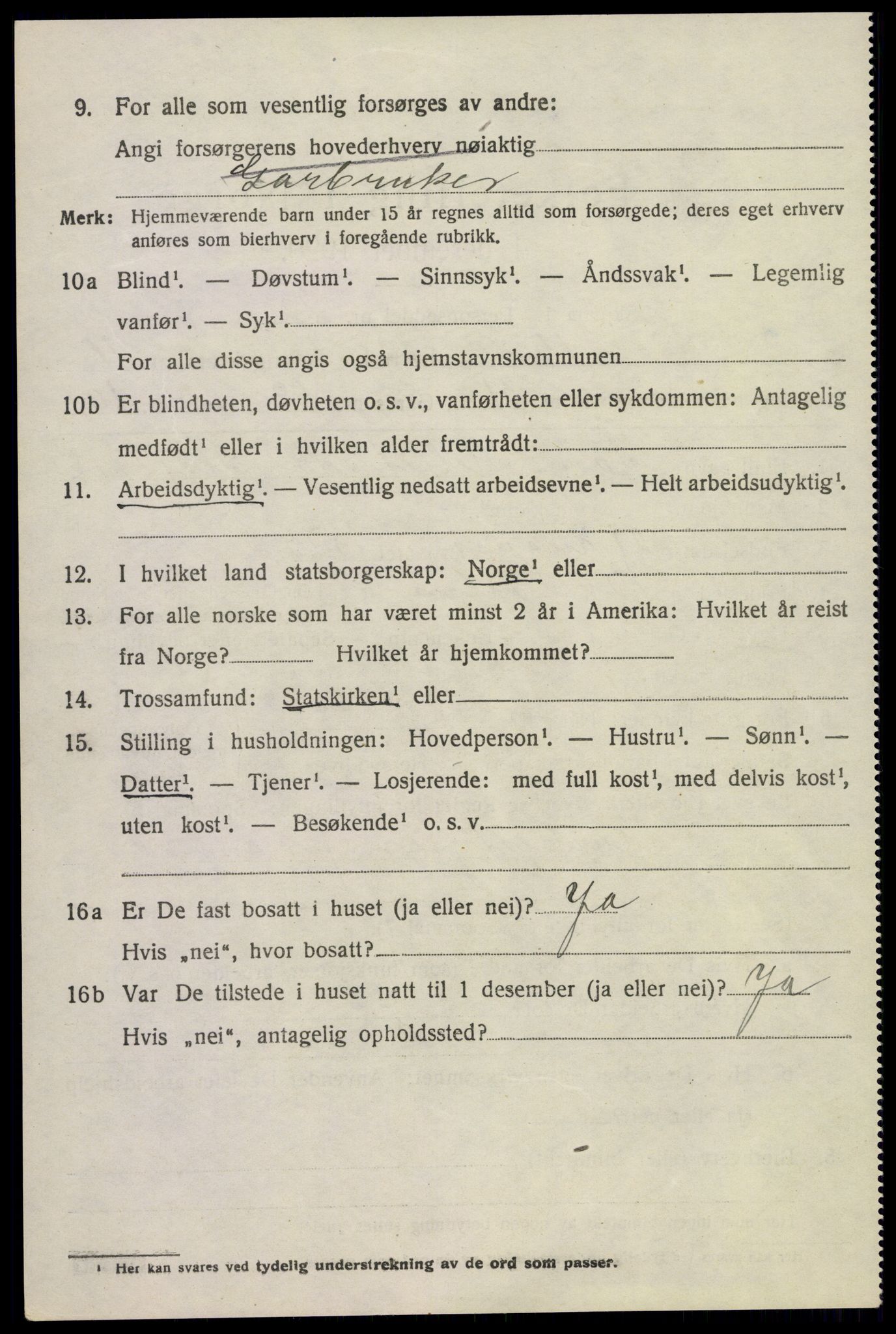 SAKO, 1920 census for Bø (Telemark), 1920, p. 7043