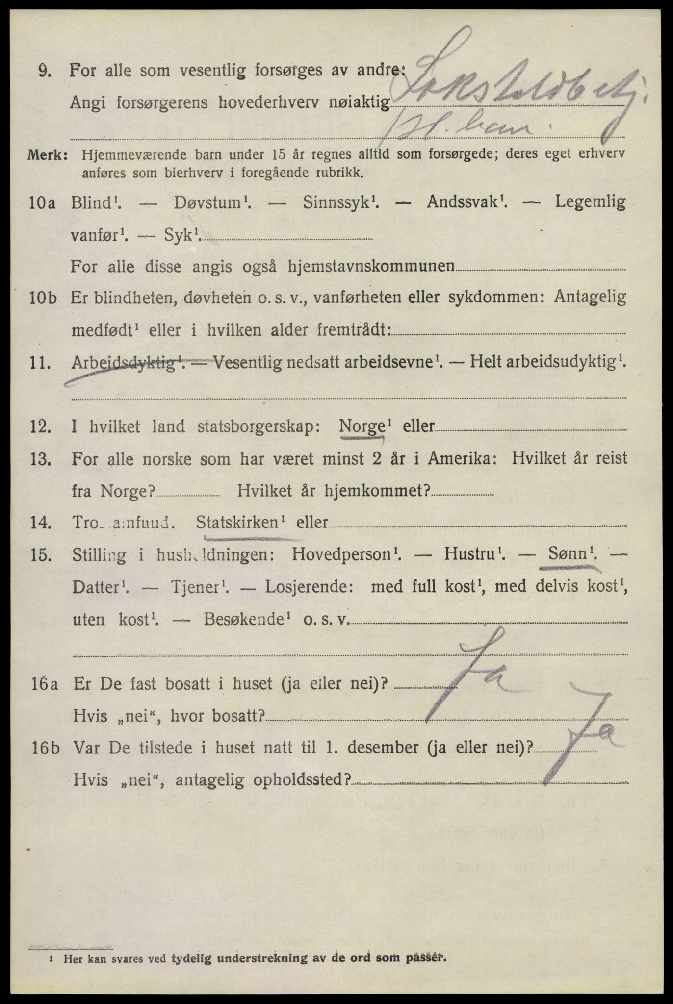 SAO, 1920 census for Lillestrøm, 1920, p. 7087