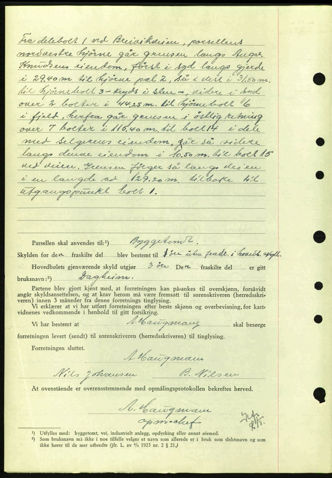 Nedenes sorenskriveri, AV/SAK-1221-0006/G/Gb/Gba/L0052: Mortgage book no. A6a, 1944-1945, Diary no: : 808/1944