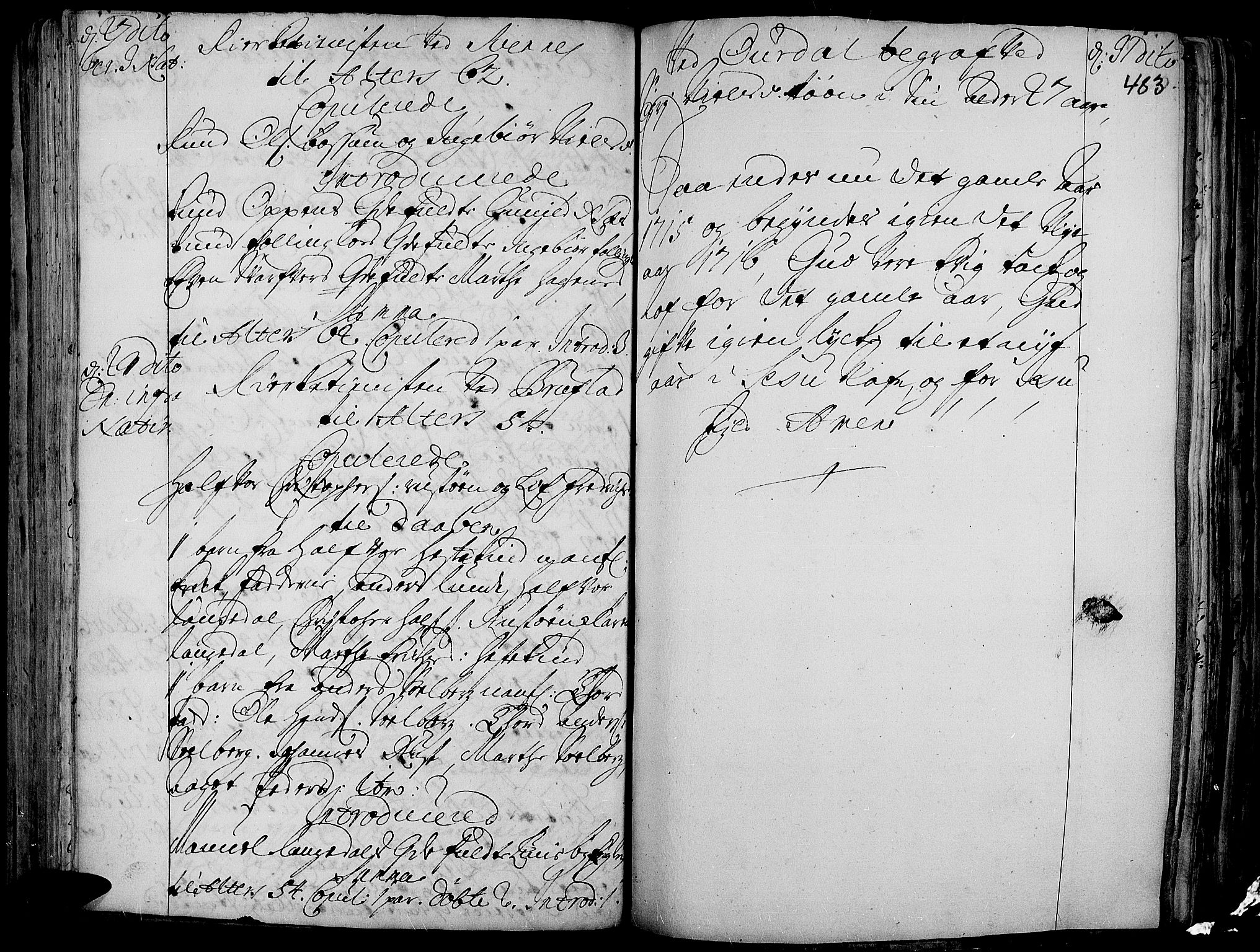 Aurdal prestekontor, SAH/PREST-126/H/Ha/Haa/L0001: Parish register (official) no. 1-3, 1692-1730, p. 483