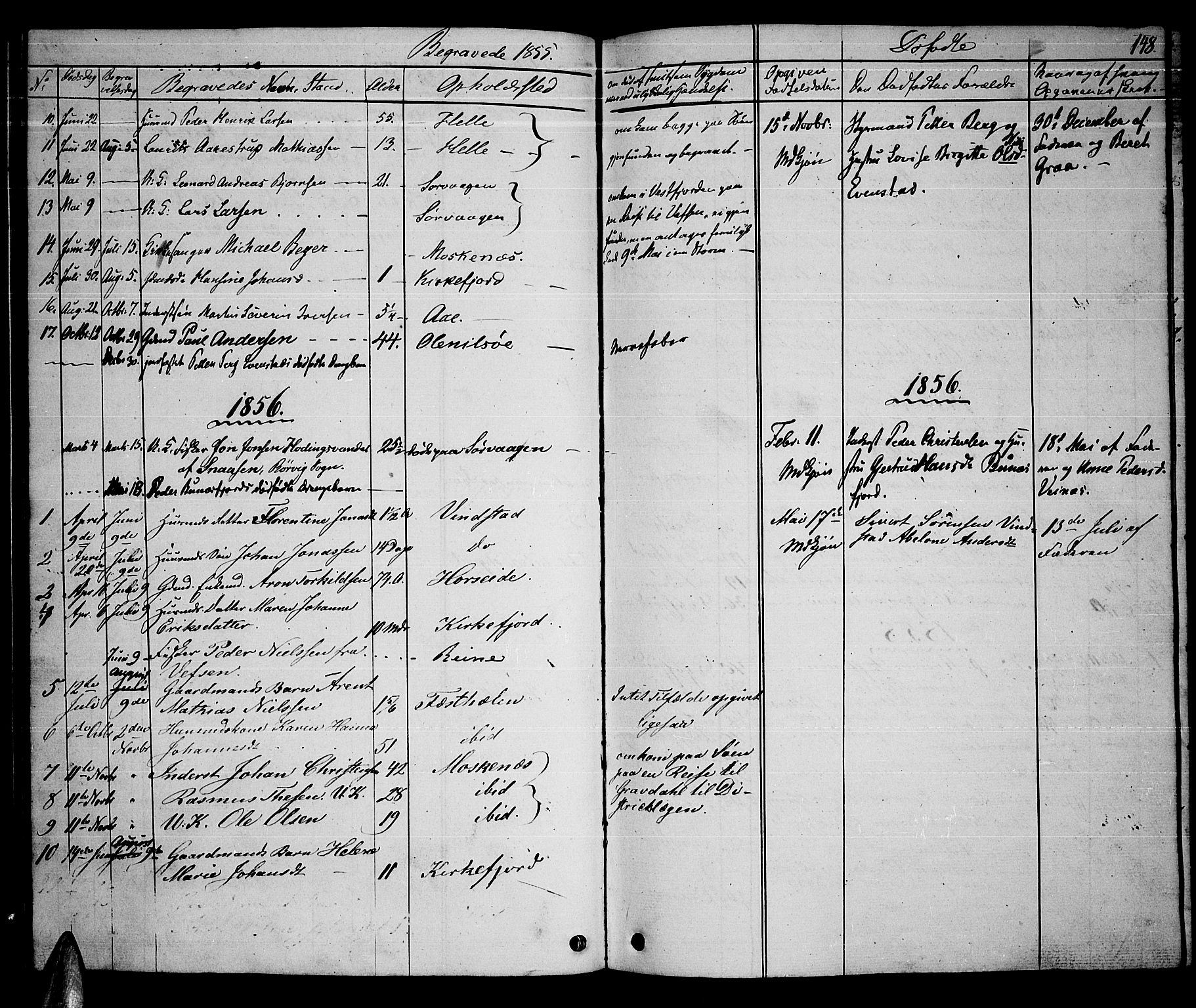 Ministerialprotokoller, klokkerbøker og fødselsregistre - Nordland, SAT/A-1459/886/L1224: Parish register (copy) no. 886C01, 1843-1873, p. 148