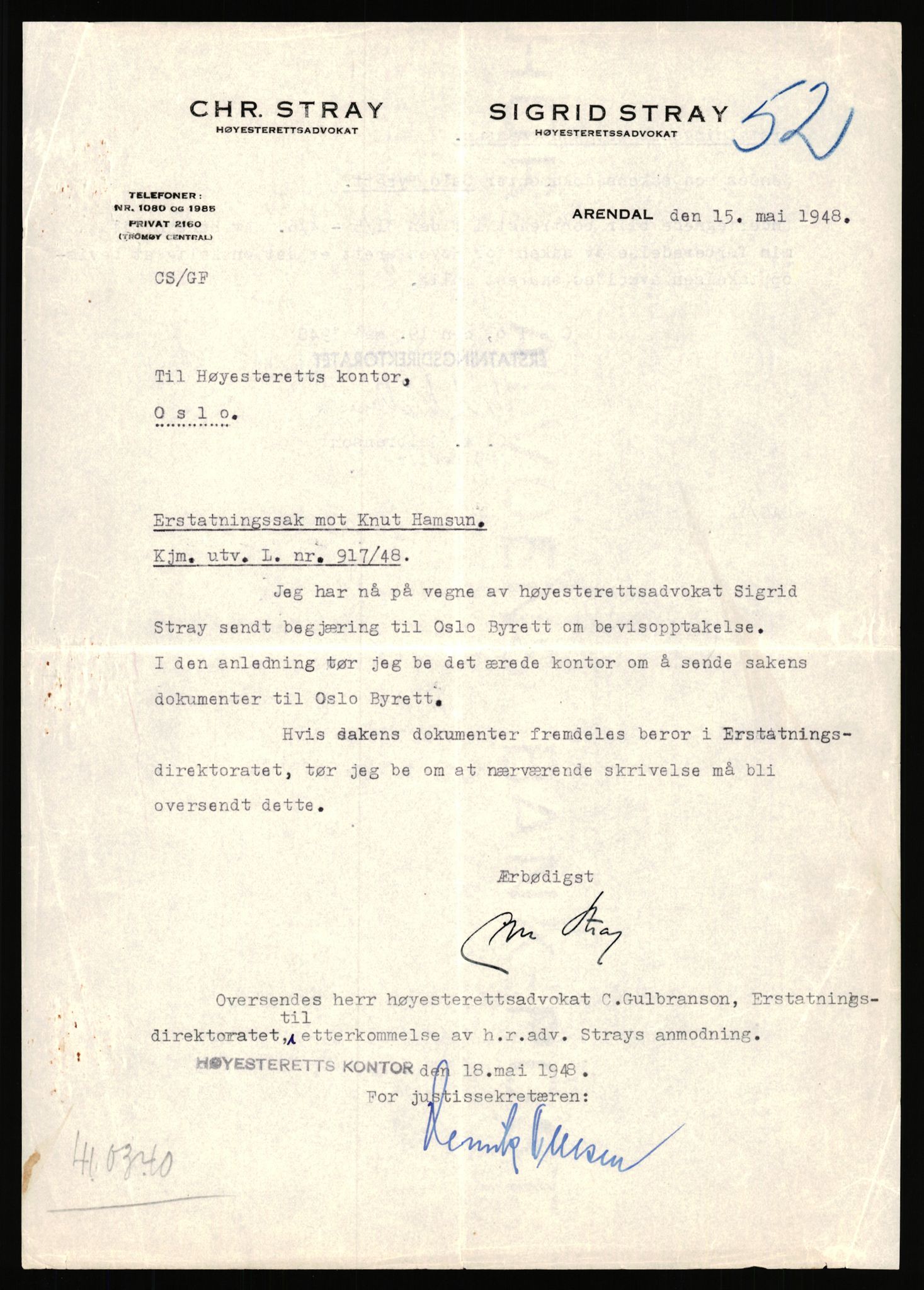 Landssvikarkivet, Arendal politikammer, AV/RA-S-3138-25/D/Dc, 1945-1951, p. 590