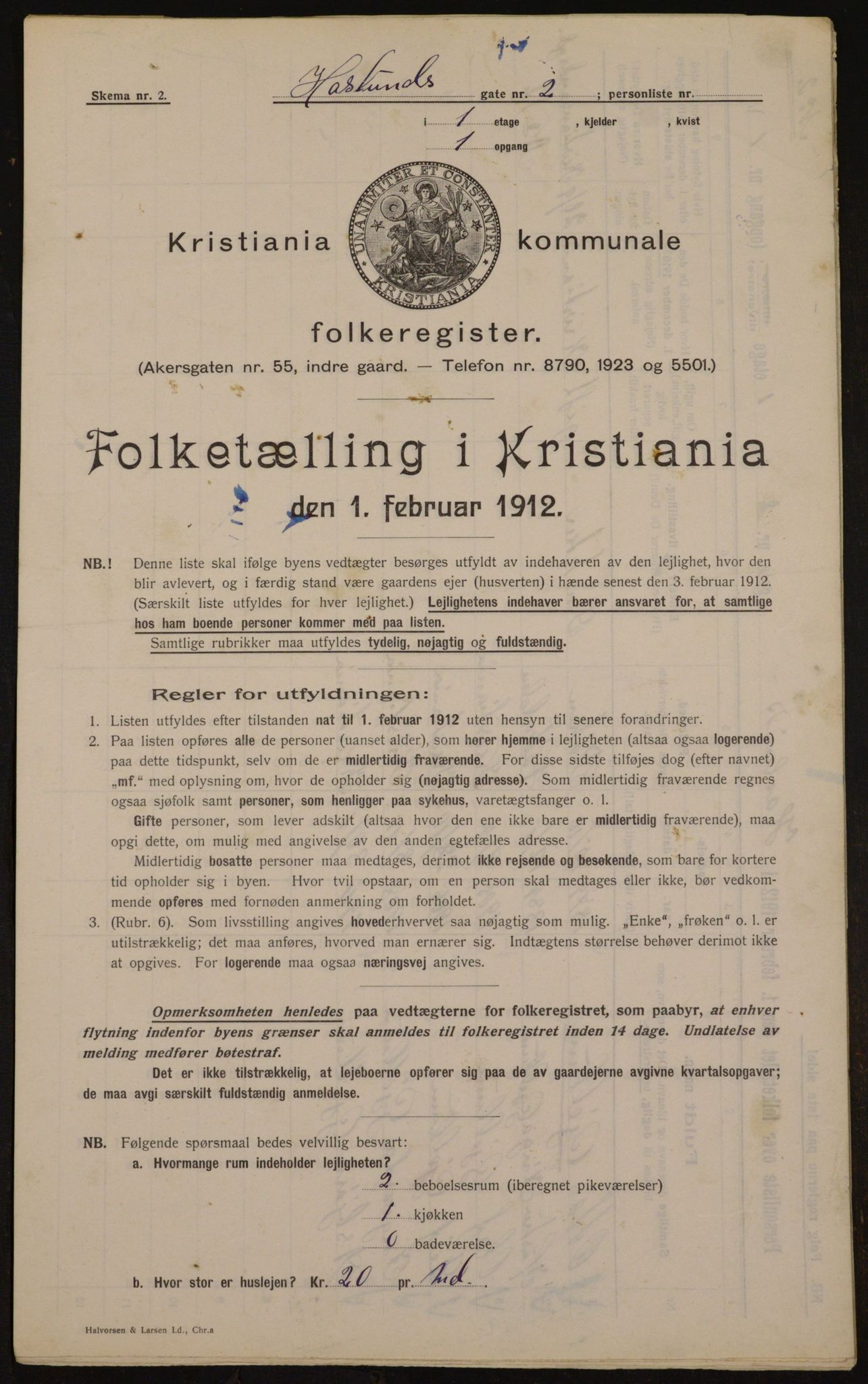 OBA, Municipal Census 1912 for Kristiania, 1912, p. 35261