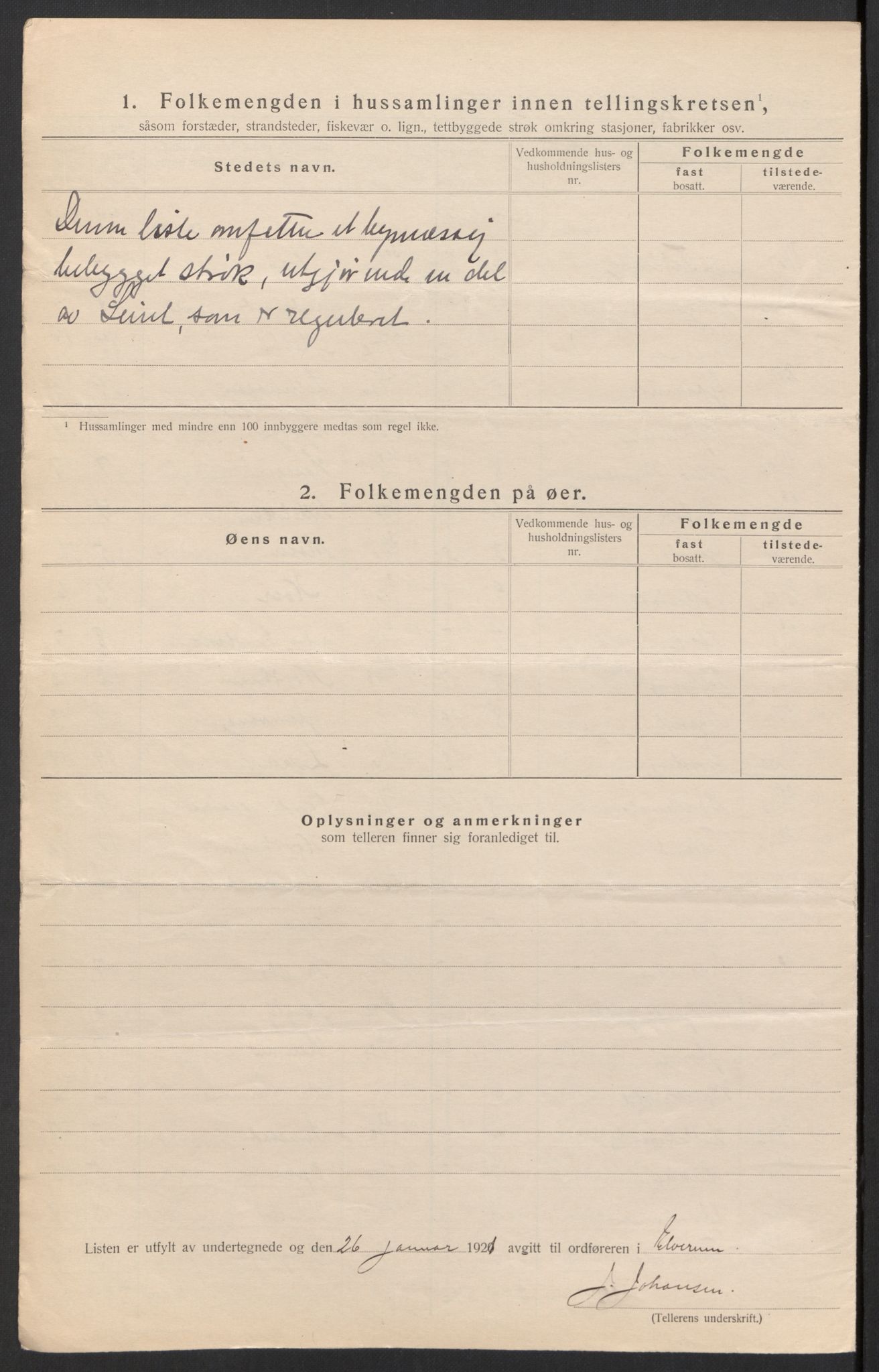 SAH, 1920 census for Elverum, 1920, p. 32