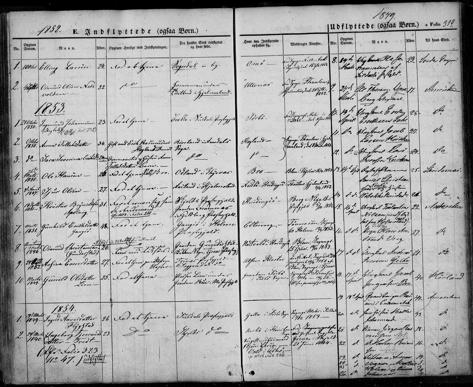Rennesøy sokneprestkontor, SAST/A -101827/H/Ha/Haa/L0005: Parish register (official) no. A 5, 1838-1859, p. 314