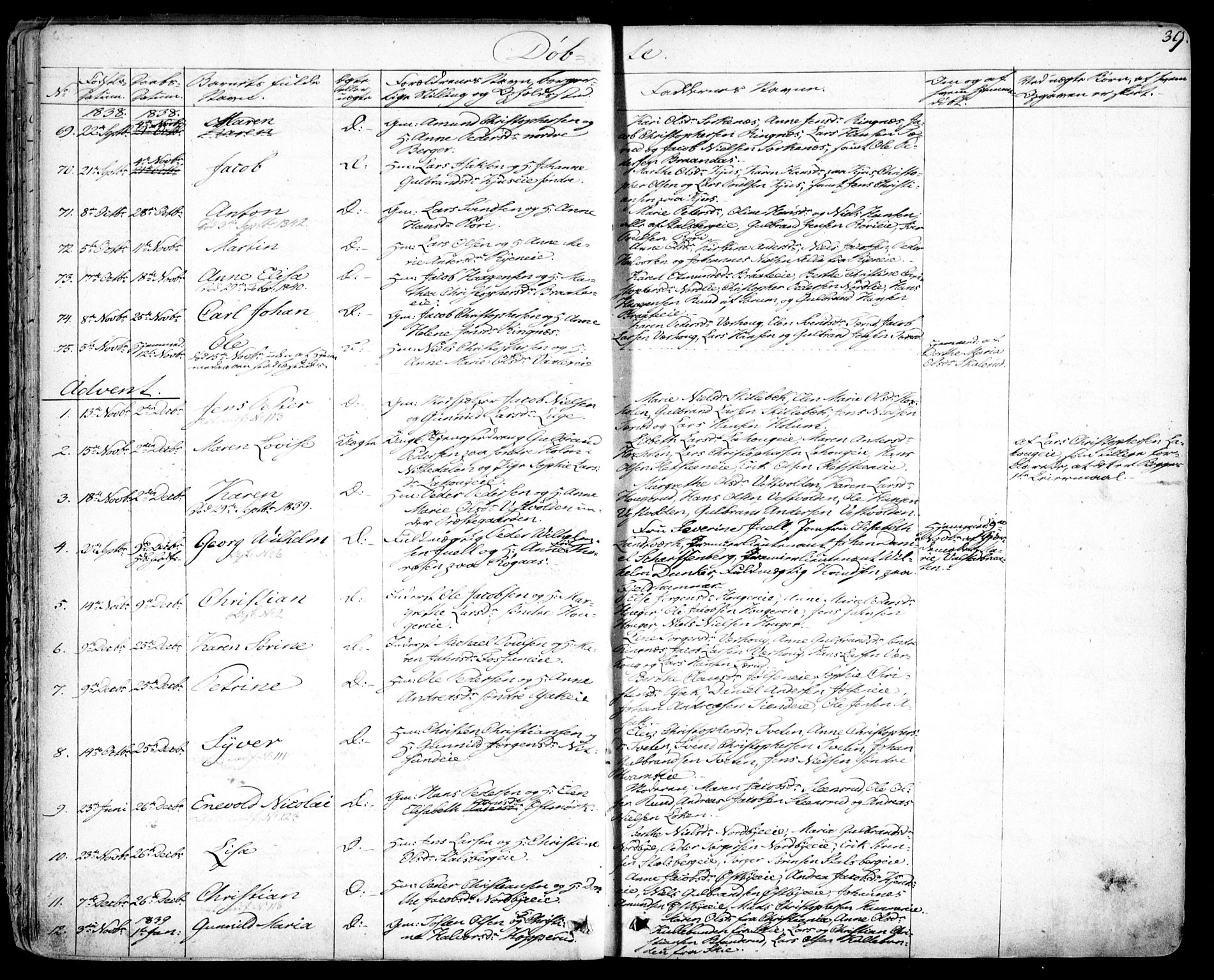 Skedsmo prestekontor Kirkebøker, SAO/A-10033a/F/Fa/L0009: Parish register (official) no. I 9, 1830-1853, p. 39