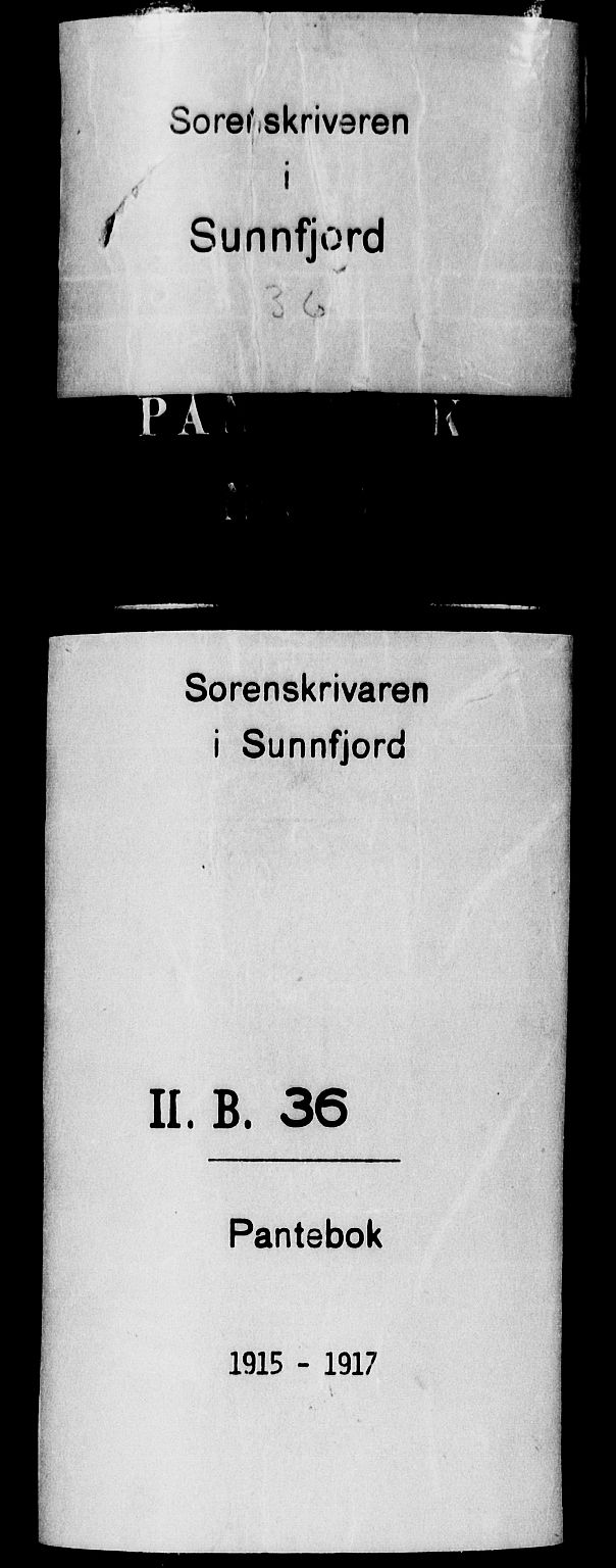 Sunnfjord tingrett, SAB/A-3201/1/G/Gb/Gba/L0036: Mortgage book no. II.B.36, 1915-1917