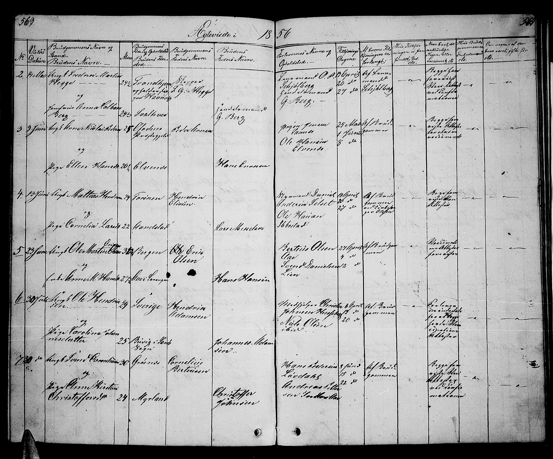 Ibestad sokneprestembete, SATØ/S-0077/H/Ha/Hab/L0004klokker: Parish register (copy) no. 4, 1852-1860, p. 563-564