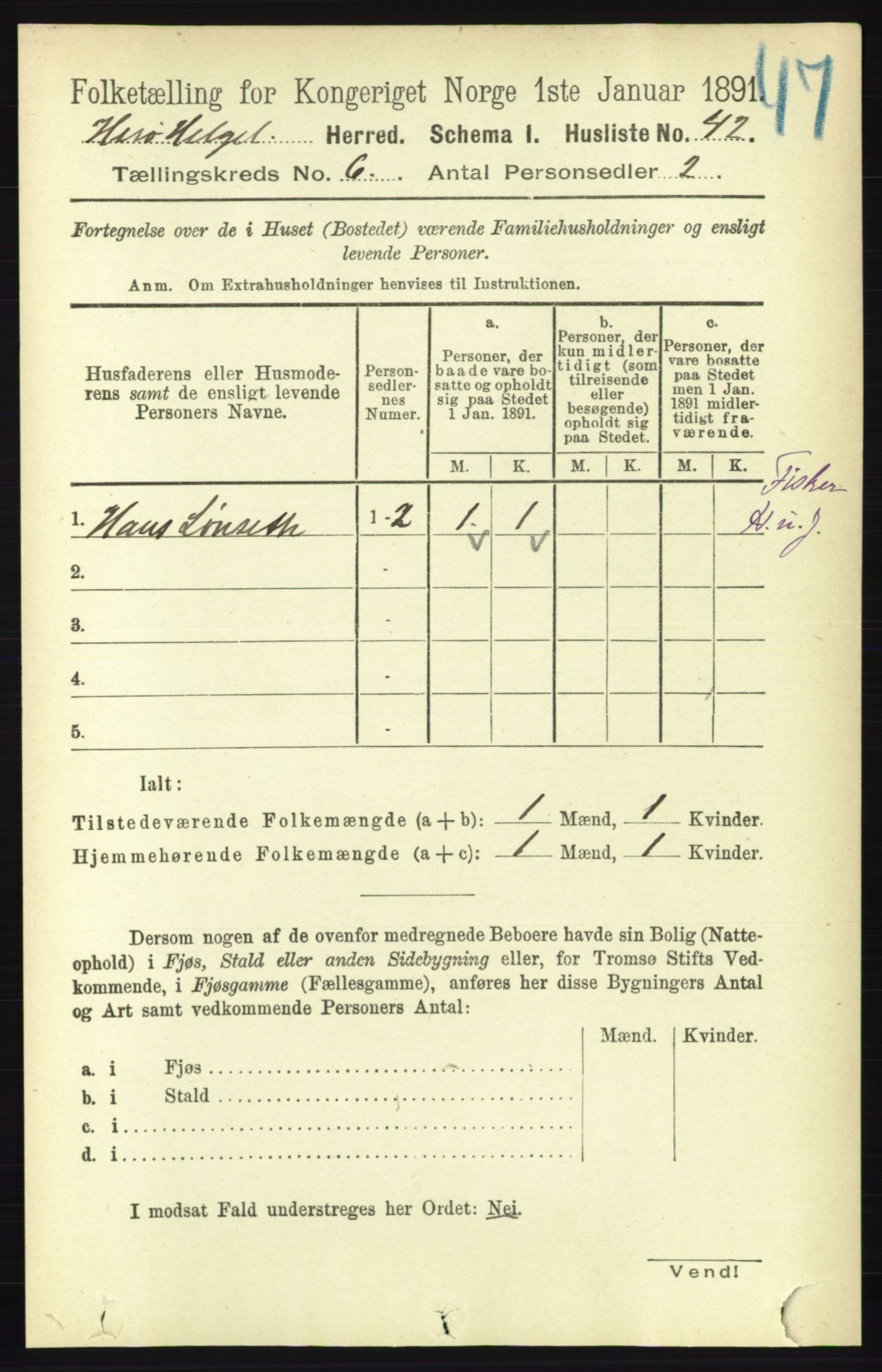 RA, 1891 census for 1818 Herøy, 1891, p. 1911