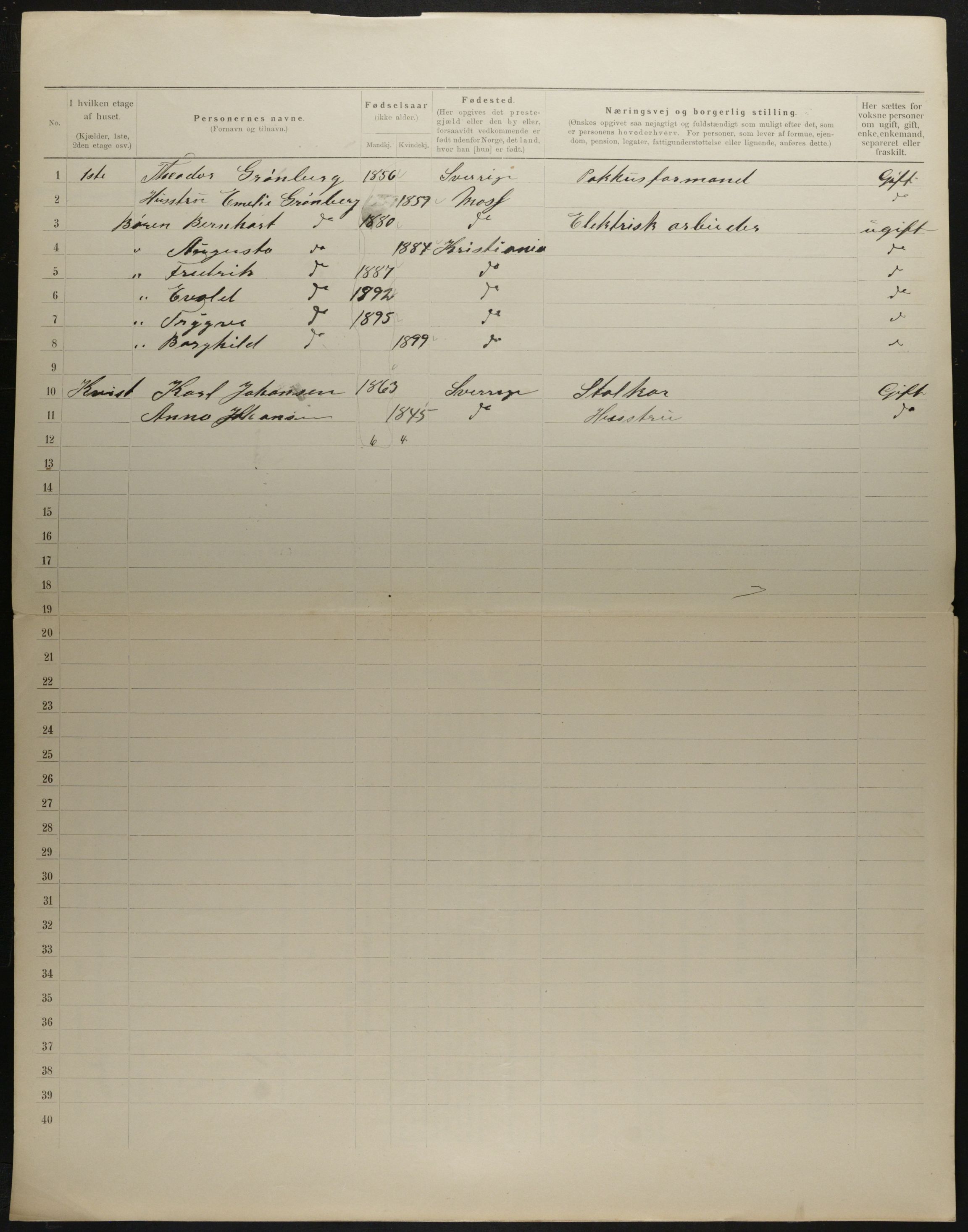 OBA, Municipal Census 1901 for Kristiania, 1901, p. 4282