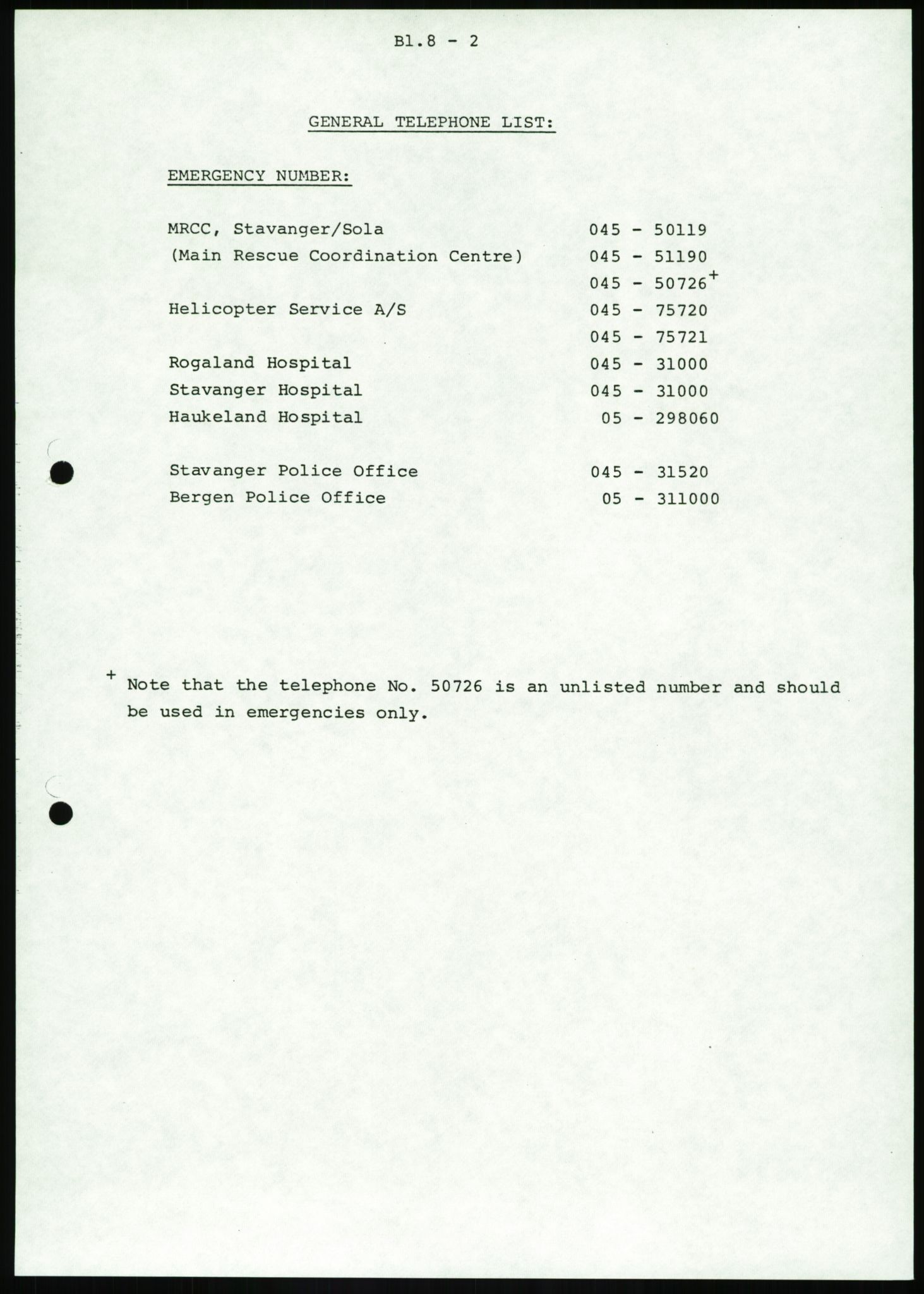 Justisdepartementet, Granskningskommisjonen ved Alexander Kielland-ulykken 27.3.1980, AV/RA-S-1165/D/L0016: O Beredskapsplaner (Doku.liste + O1-O3 av 3), 1980-1981, p. 299