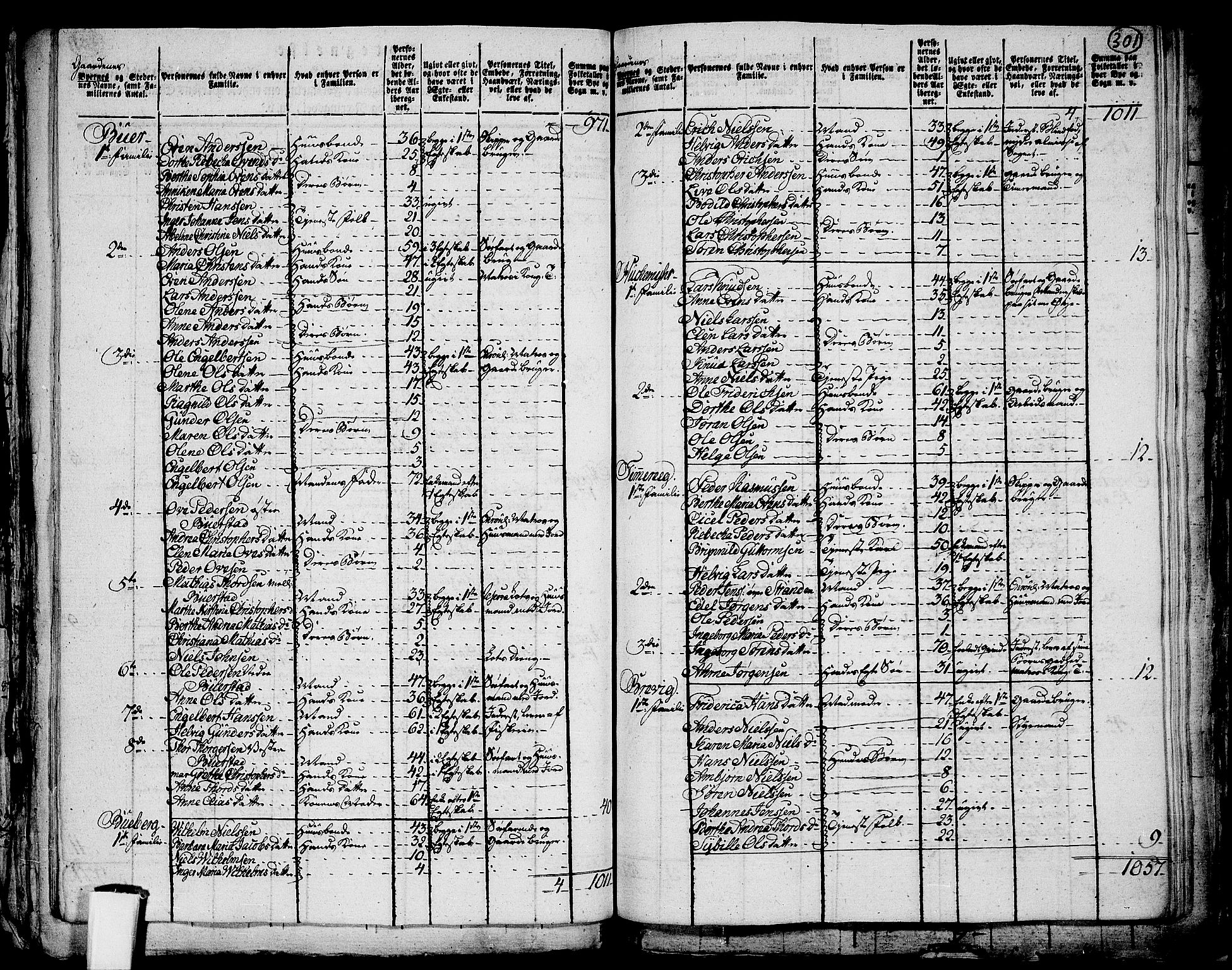 RA, 1801 census for 0722P Nøtterøy, 1801, p. 300b-301a