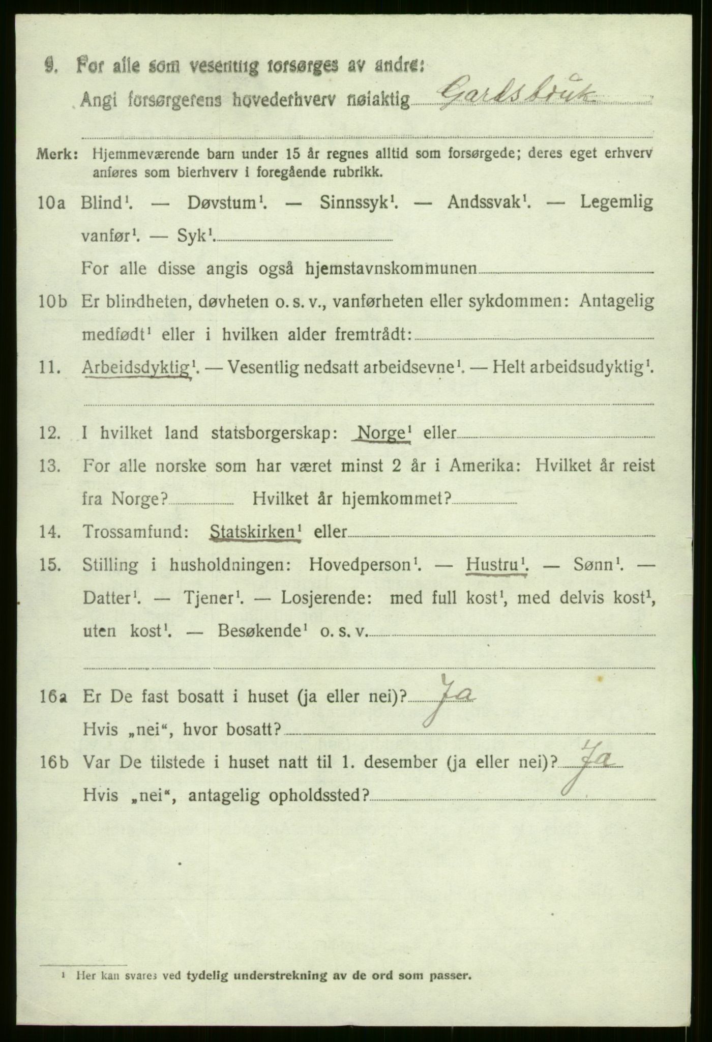 SAB, 1920 census for Evanger, 1920, p. 1660