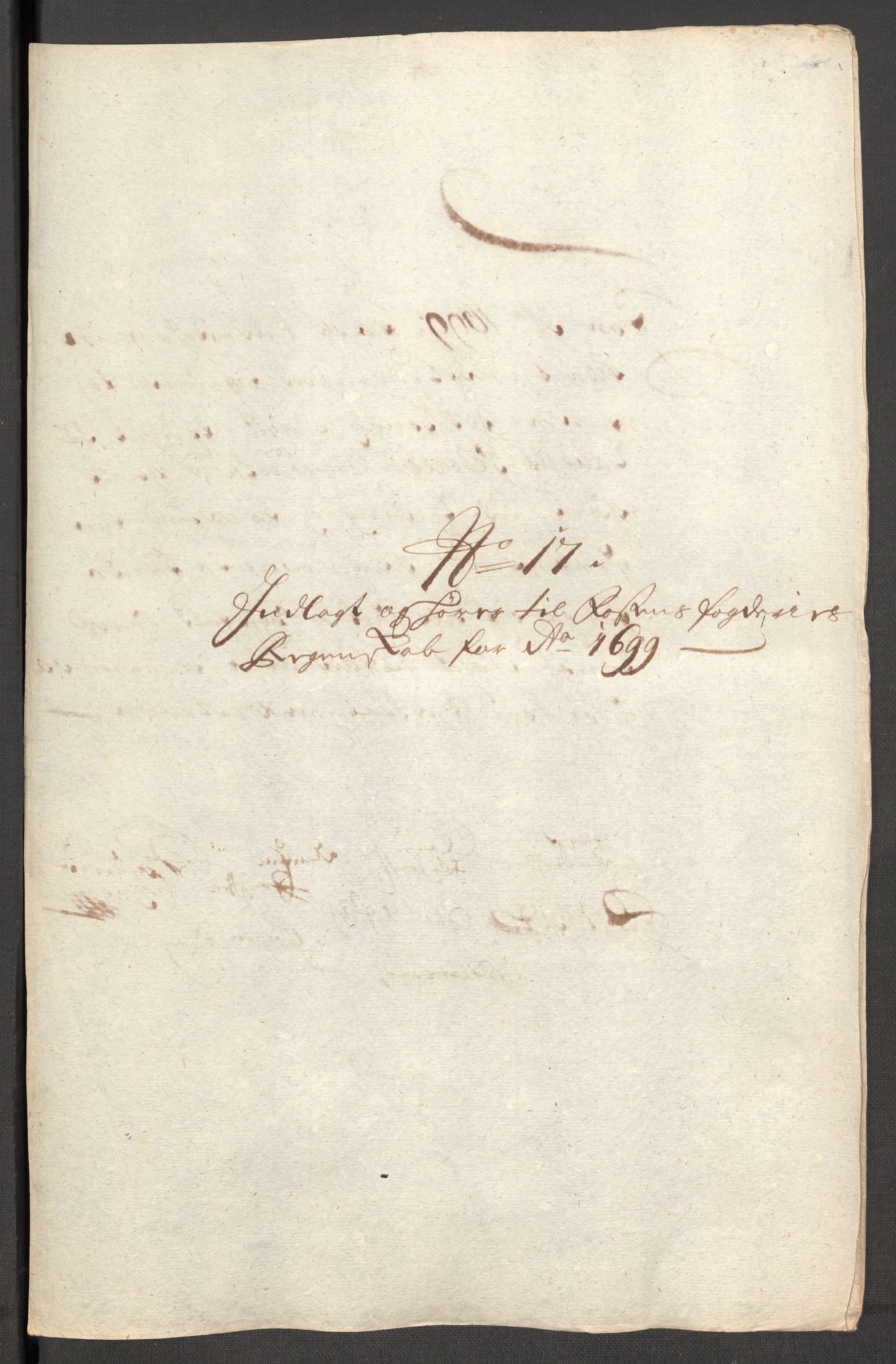 Rentekammeret inntil 1814, Reviderte regnskaper, Fogderegnskap, AV/RA-EA-4092/R57/L3853: Fogderegnskap Fosen, 1698-1699, p. 356