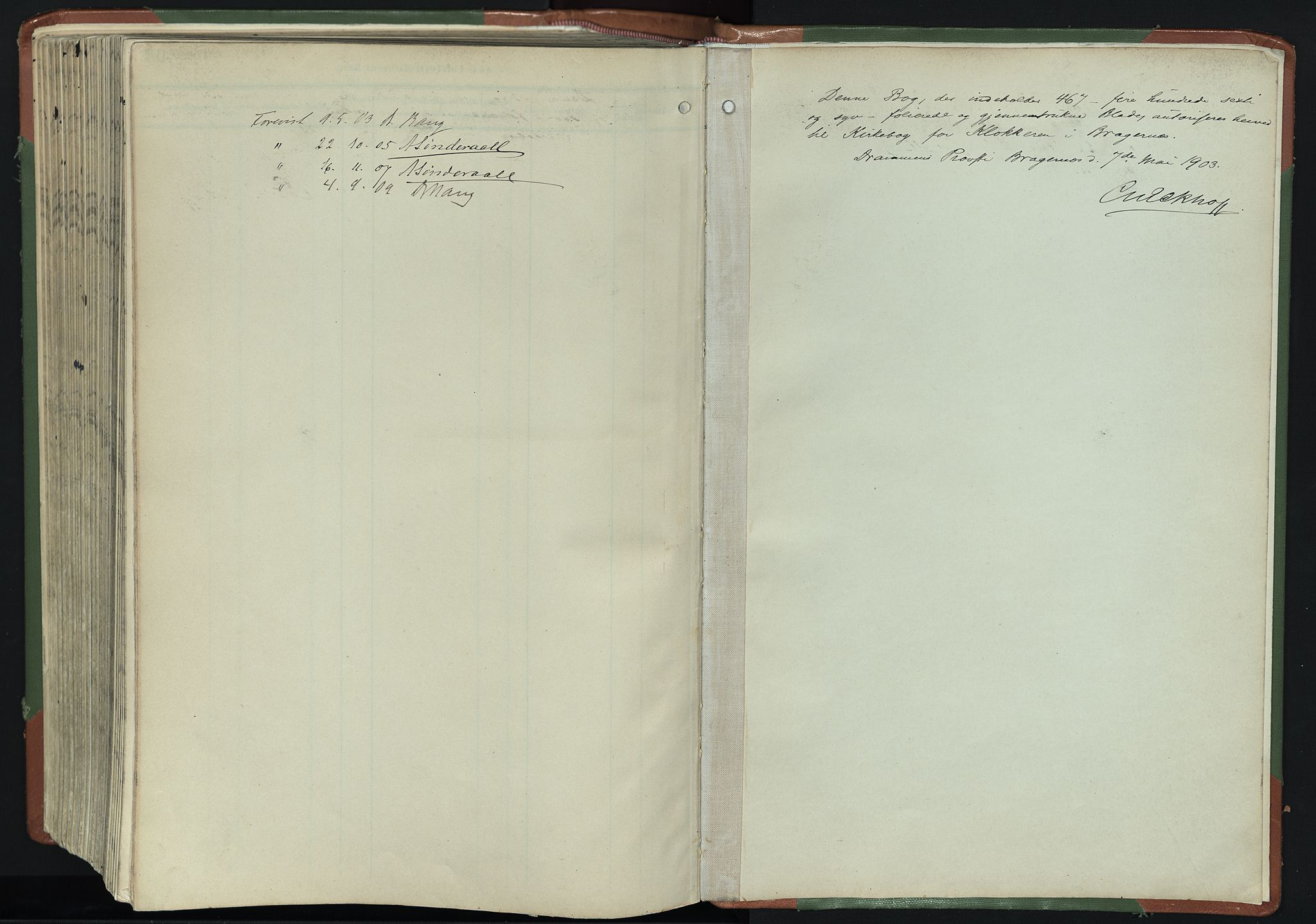 Bragernes kirkebøker, SAKO/A-6/F/Fb/L0009: Parish register (official) no. II 9, 1902-1911