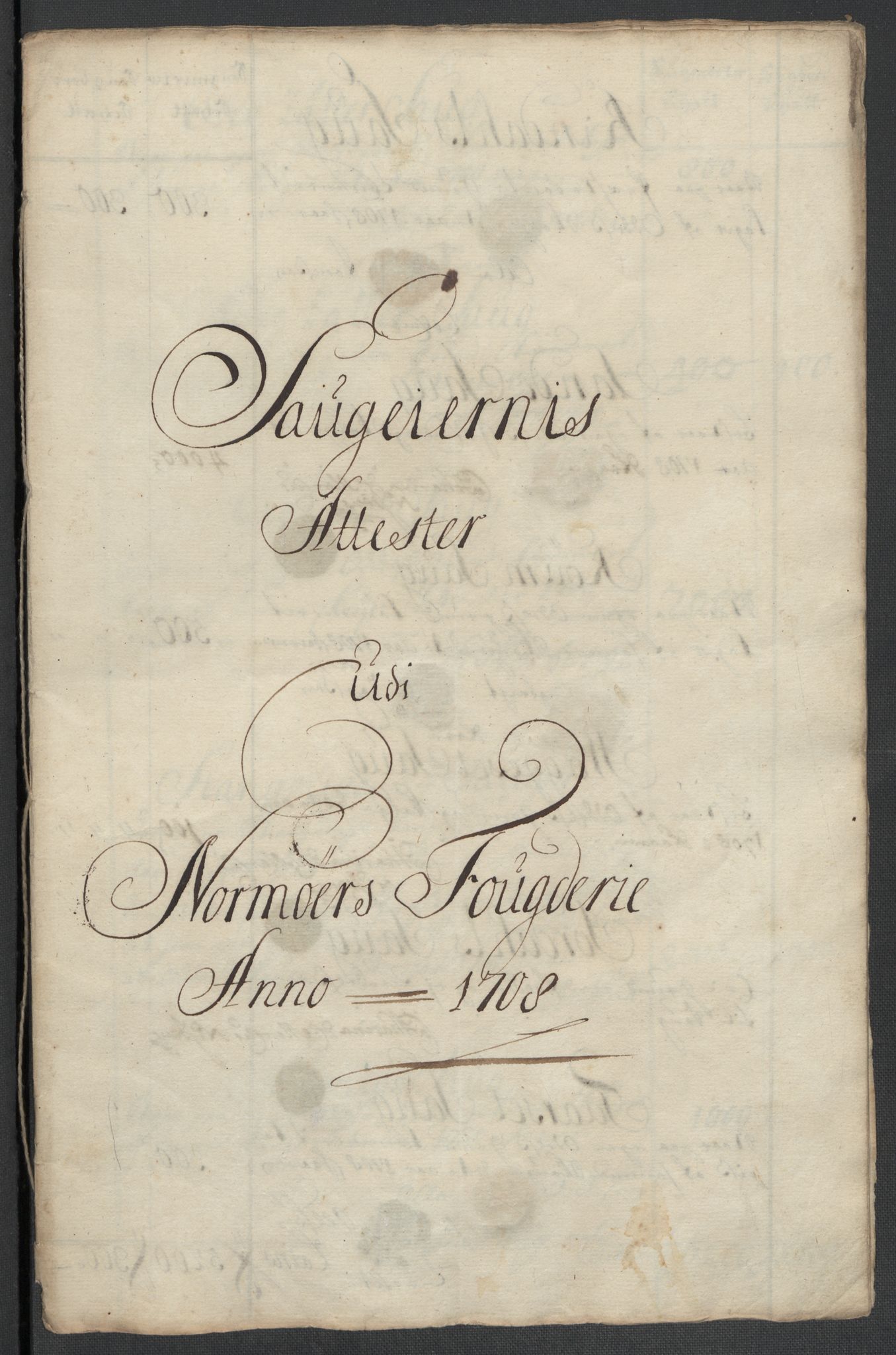 Rentekammeret inntil 1814, Reviderte regnskaper, Fogderegnskap, AV/RA-EA-4092/R56/L3743: Fogderegnskap Nordmøre, 1708, p. 78