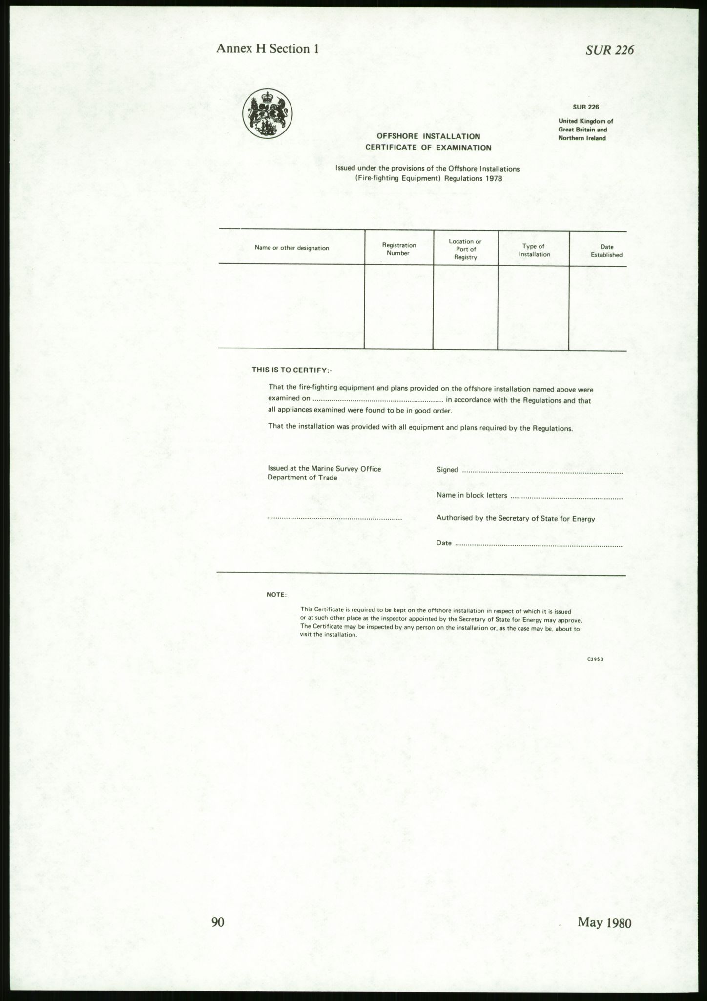 Justisdepartementet, Granskningskommisjonen ved Alexander Kielland-ulykken 27.3.1980, AV/RA-S-1165/D/L0014: J Department of Energy (Doku.liste + J1-J10 av 11)/K Department of Trade (Doku.liste + K1-K4 av 4), 1980-1981, p. 527