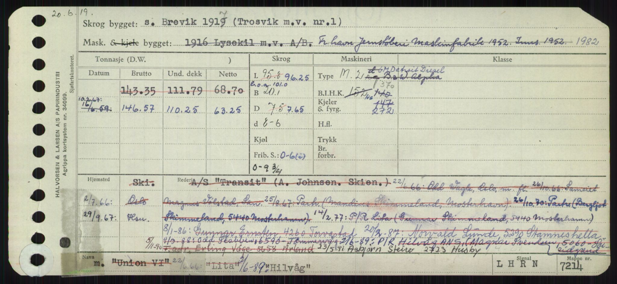 Sjøfartsdirektoratet med forløpere, Skipsmålingen, RA/S-1627/H/Ha/L0003/0001: Fartøy, Hilm-Mar / Fartøy, Hilm-Kol, p. 9