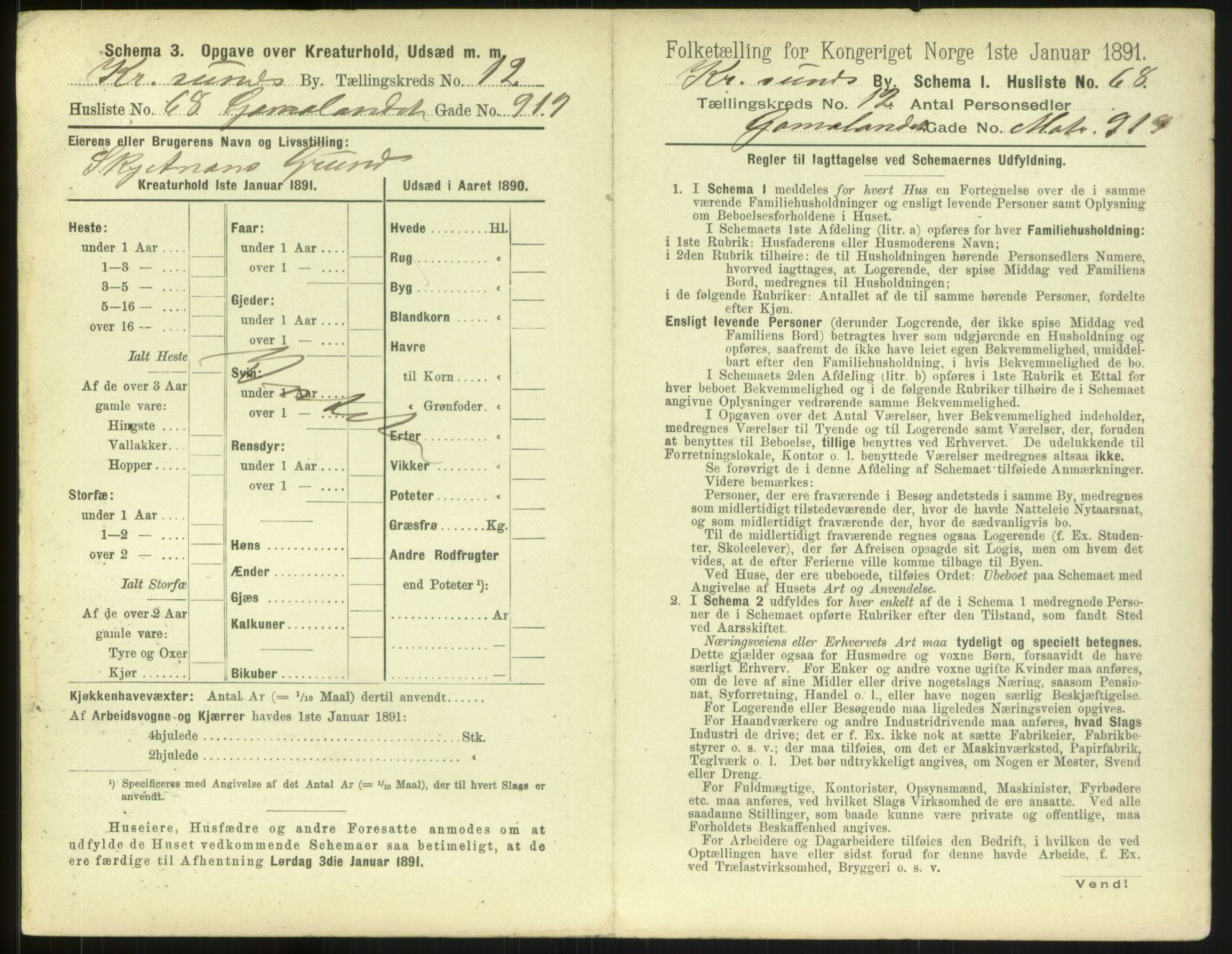 RA, 1891 census for 1503 Kristiansund, 1891, p. 1386