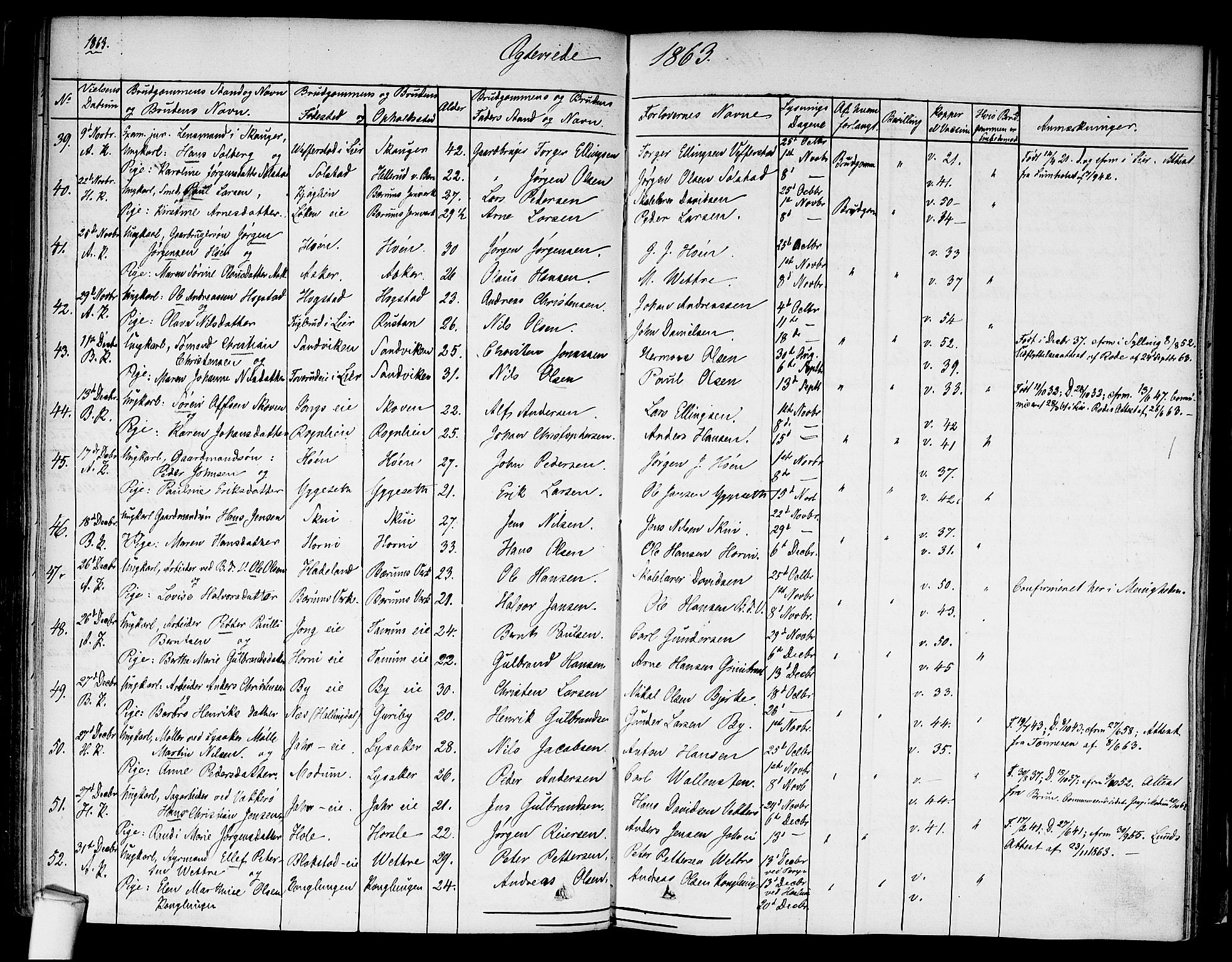Asker prestekontor Kirkebøker, SAO/A-10256a/F/Fa/L0010: Parish register (official) no. I 10, 1825-1878, p. 109b