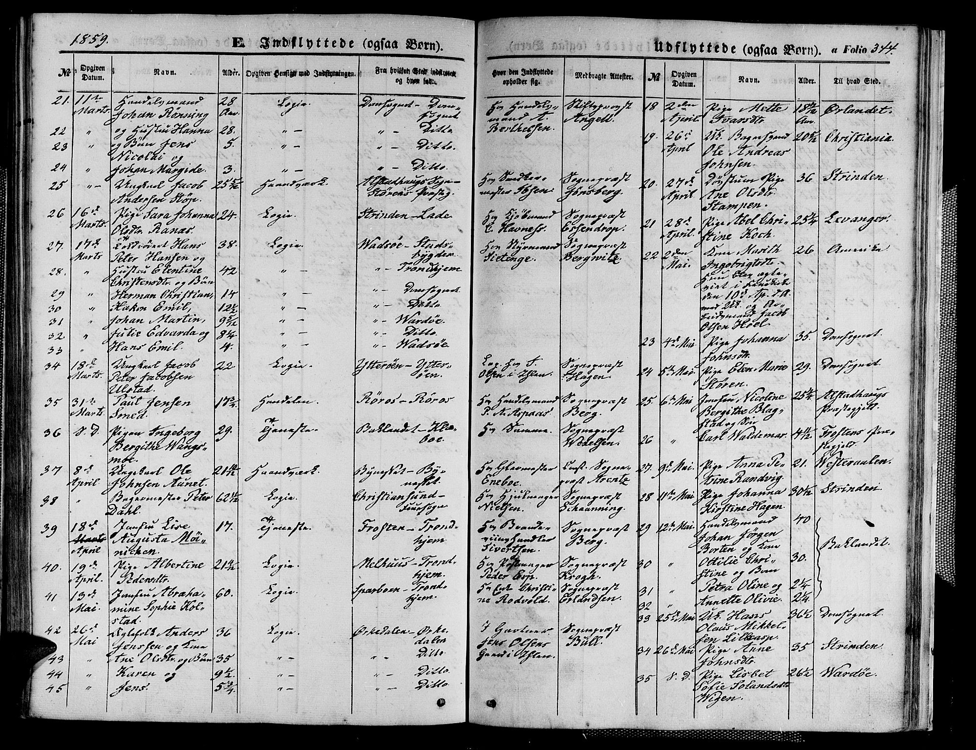 Ministerialprotokoller, klokkerbøker og fødselsregistre - Sør-Trøndelag, SAT/A-1456/602/L0139: Parish register (copy) no. 602C07, 1859-1864, p. 344