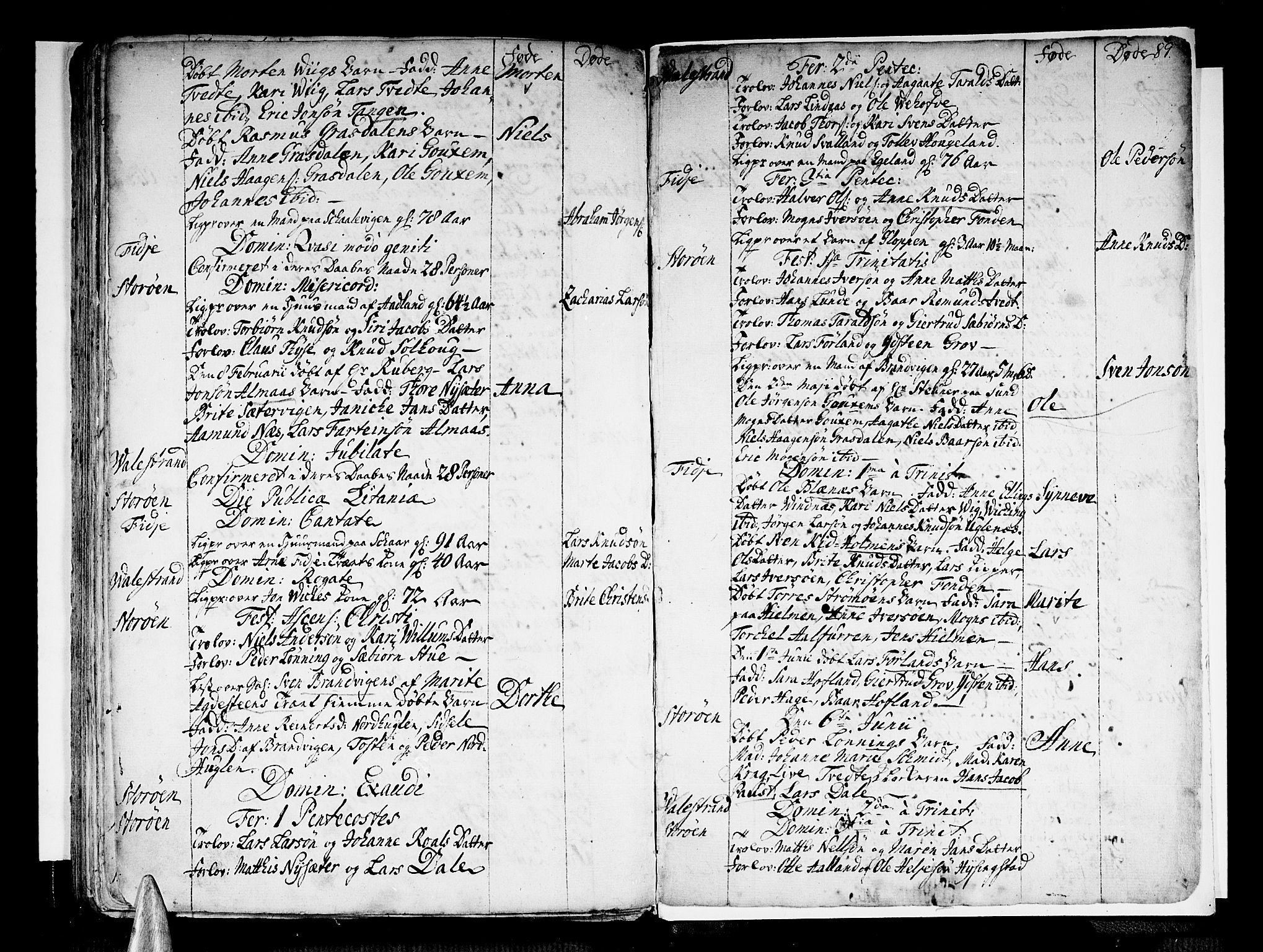 Stord sokneprestembete, AV/SAB-A-78201/H/Haa: Parish register (official) no. A 1, 1725-1744, p. 89