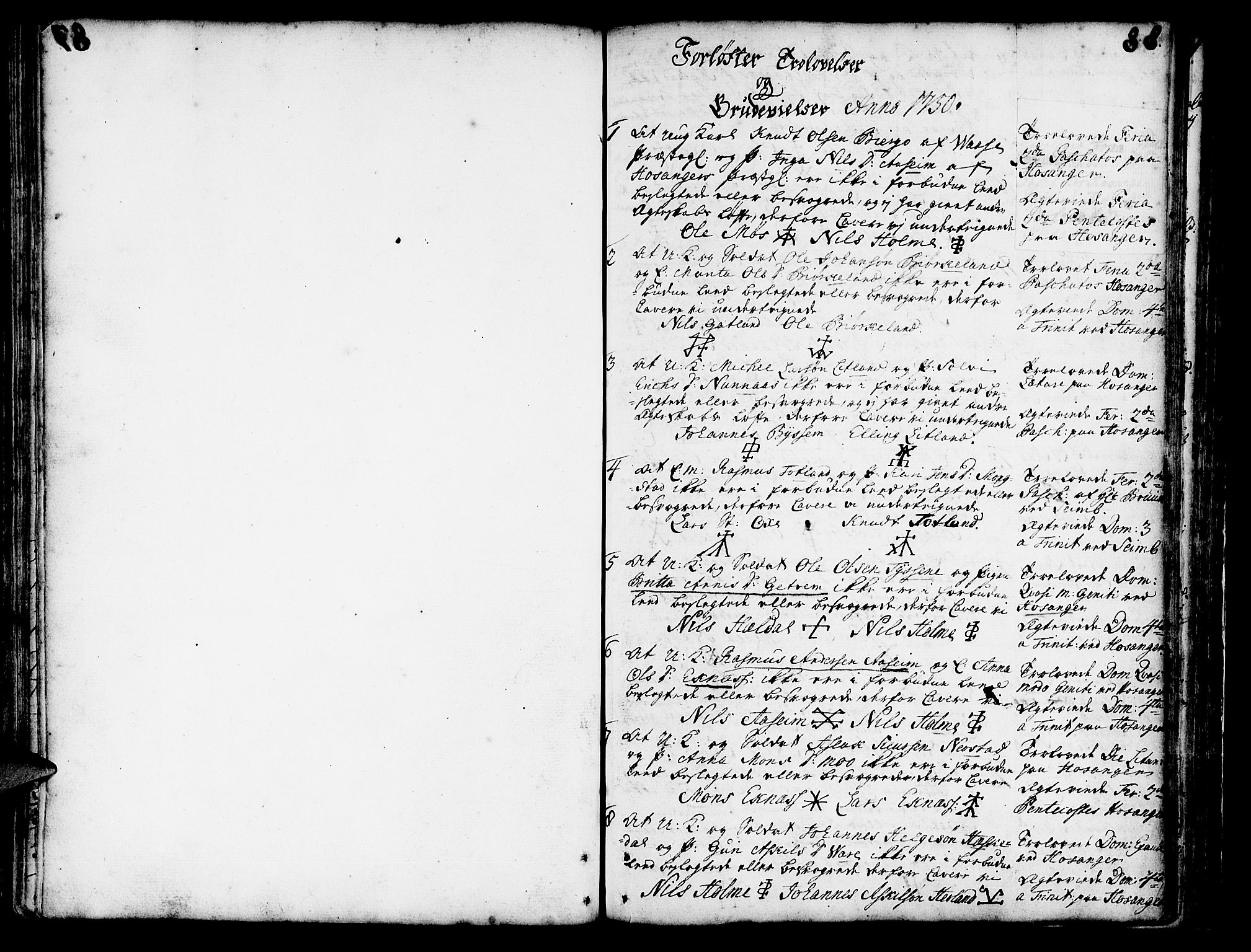 Hosanger sokneprestembete, SAB/A-75801/H/Haa: Parish register (official) no. A 1 /1, 1750-1766, p. 88