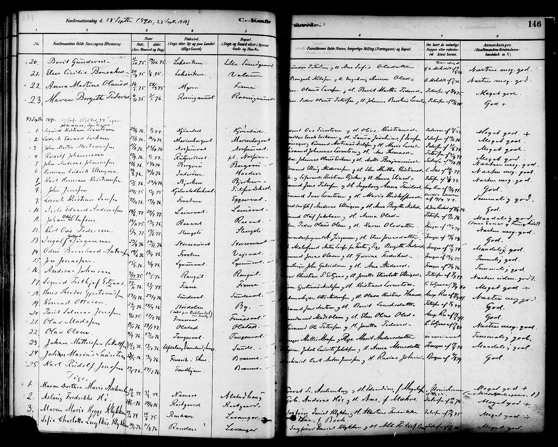 Ministerialprotokoller, klokkerbøker og fødselsregistre - Nord-Trøndelag, SAT/A-1458/717/L0159: Parish register (official) no. 717A09, 1878-1898, p. 146