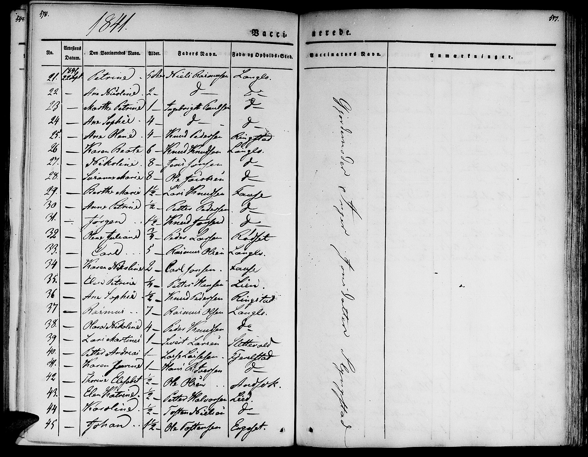 Ministerialprotokoller, klokkerbøker og fødselsregistre - Møre og Romsdal, AV/SAT-A-1454/520/L0274: Parish register (official) no. 520A04, 1827-1864, p. 576-577