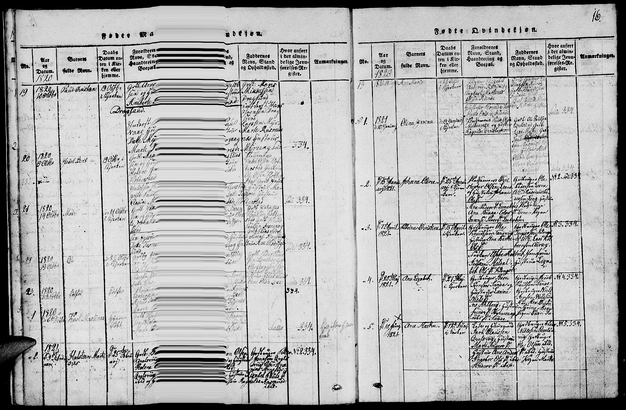 Ministerialprotokoller, klokkerbøker og fødselsregistre - Møre og Romsdal, AV/SAT-A-1454/507/L0069: Parish register (official) no. 507A04, 1816-1841, p. 16