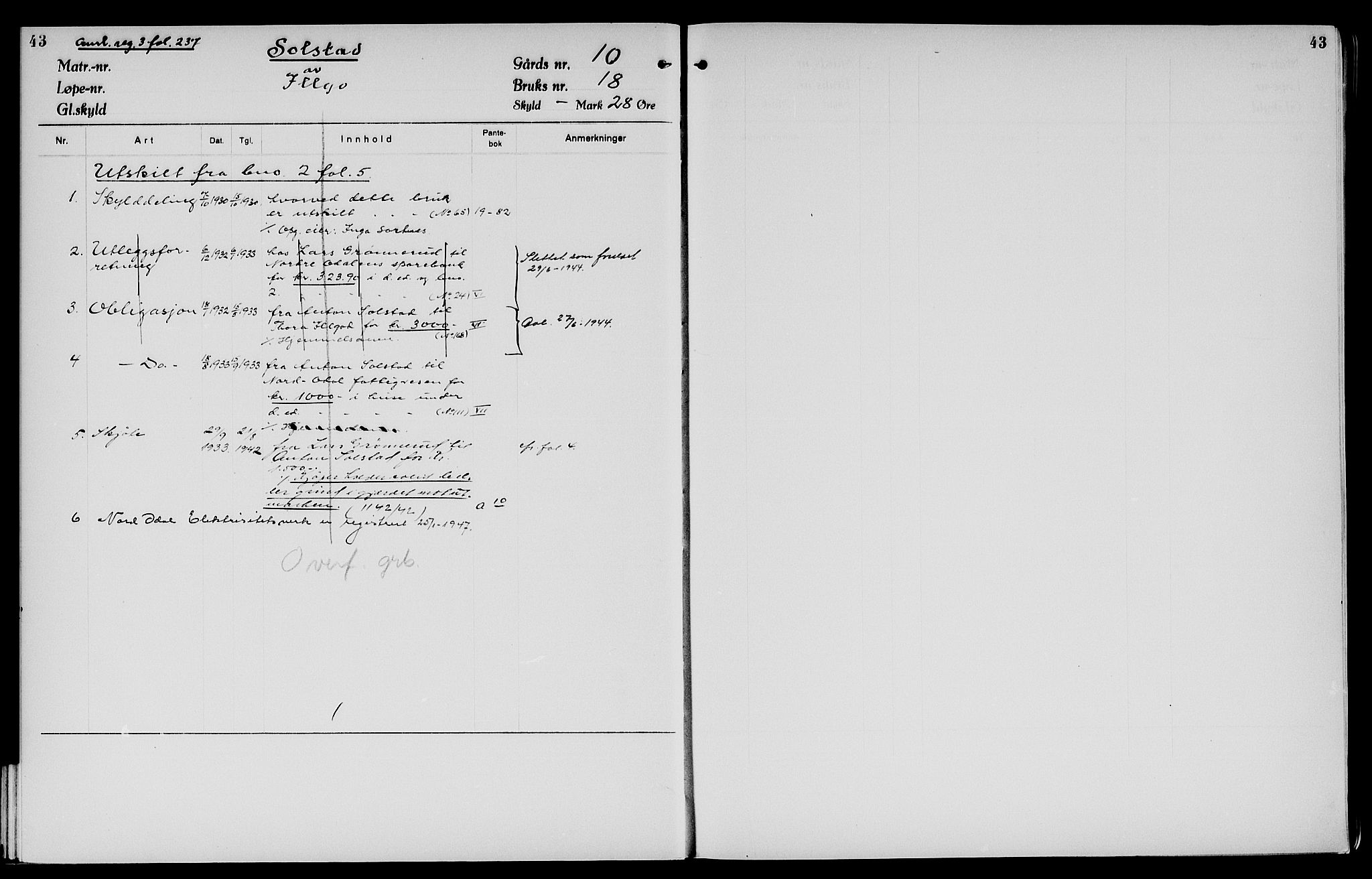 Vinger og Odal sorenskriveri, AV/SAH-TING-022/H/Ha/Hac/Hacb/L0002: Mortgage register no. 3.2, 1935, p. 43